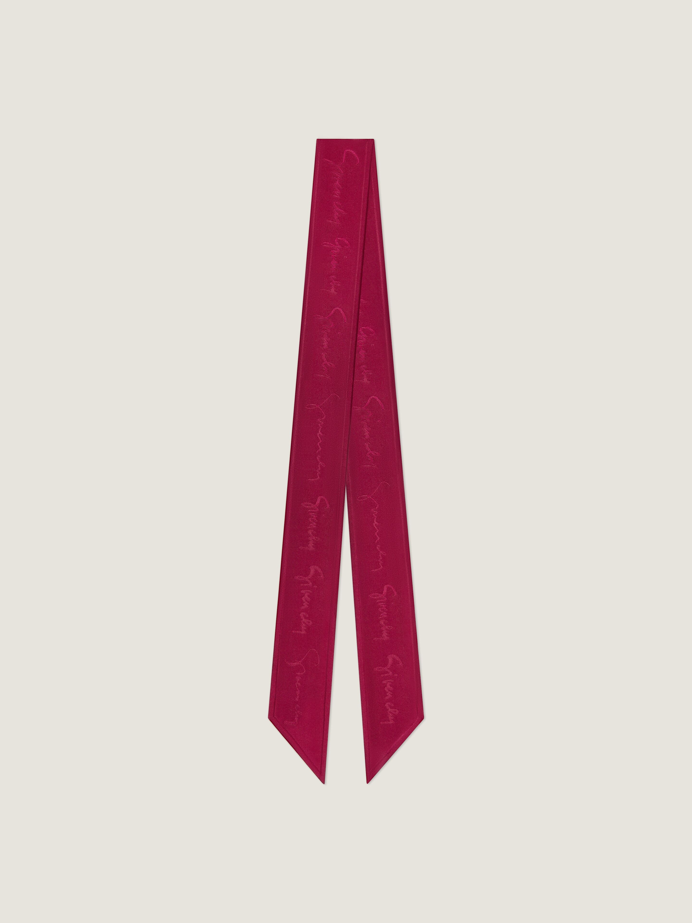 Givenchy Donna Rosso Fascia Per Capelli In Jacquard Di Seta Con Firma