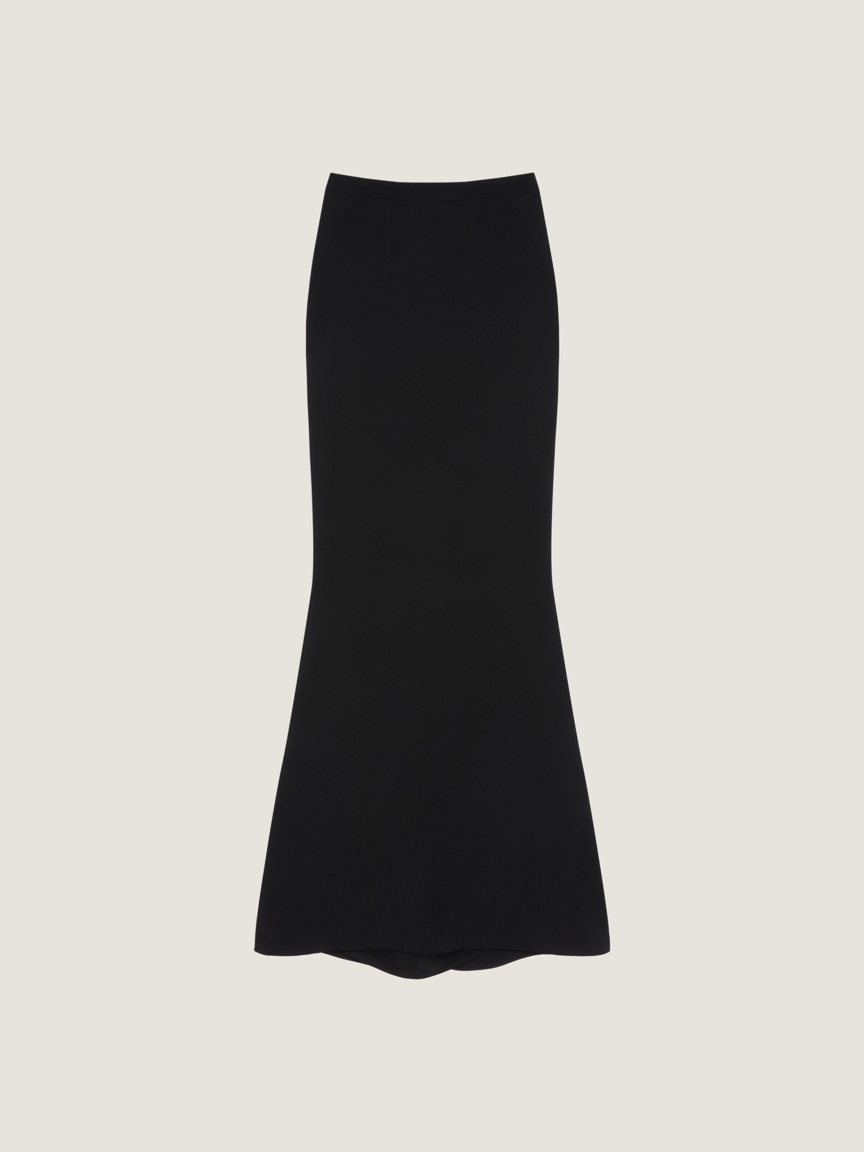 Givenchy Donna Nero Gonna Maxi Elasticizzata In Crêpe Cady