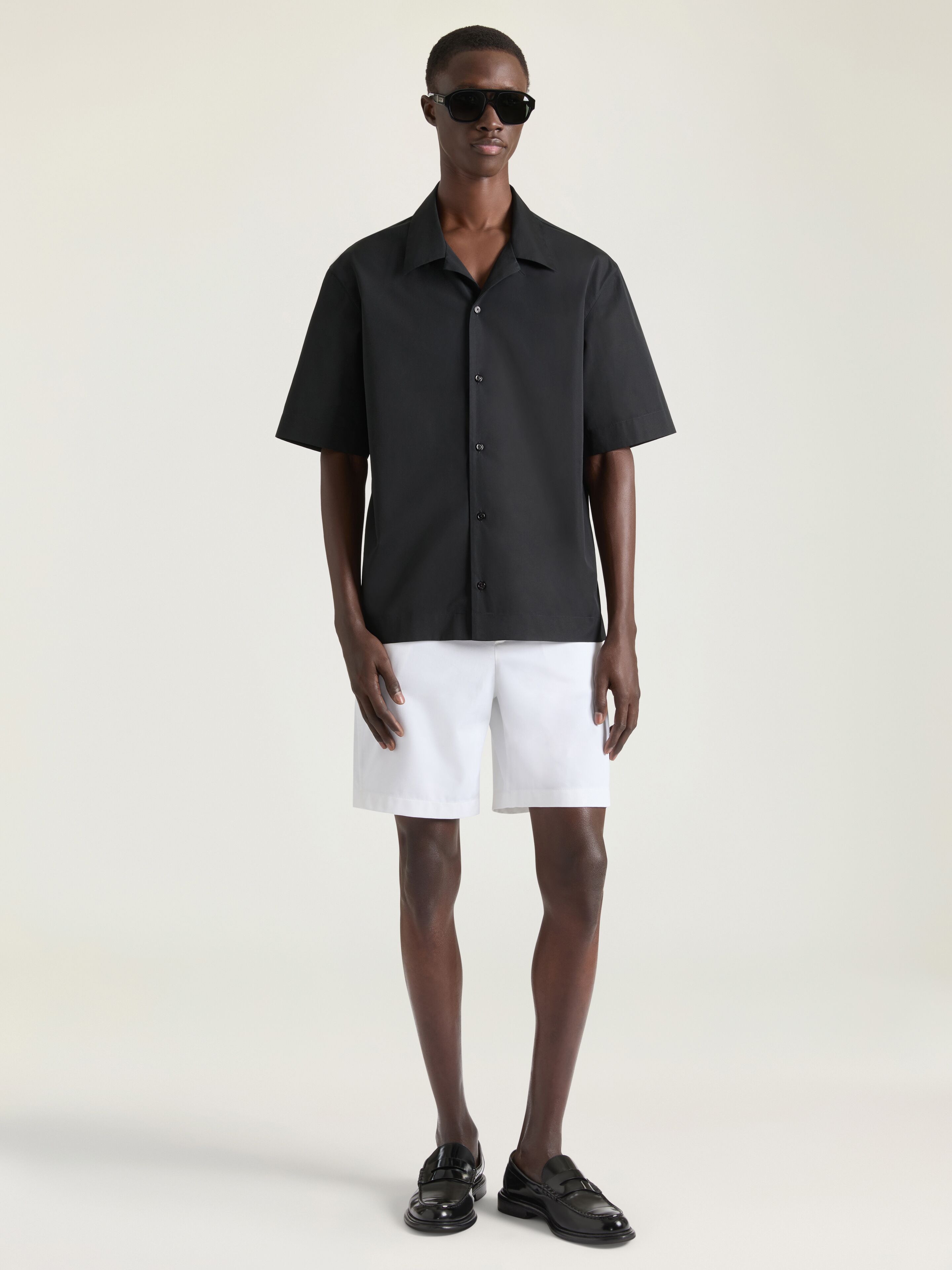 Givenchy - Men's Short-Sleeved Shirt - Size 43 - Poplin - Photographic Negative Print