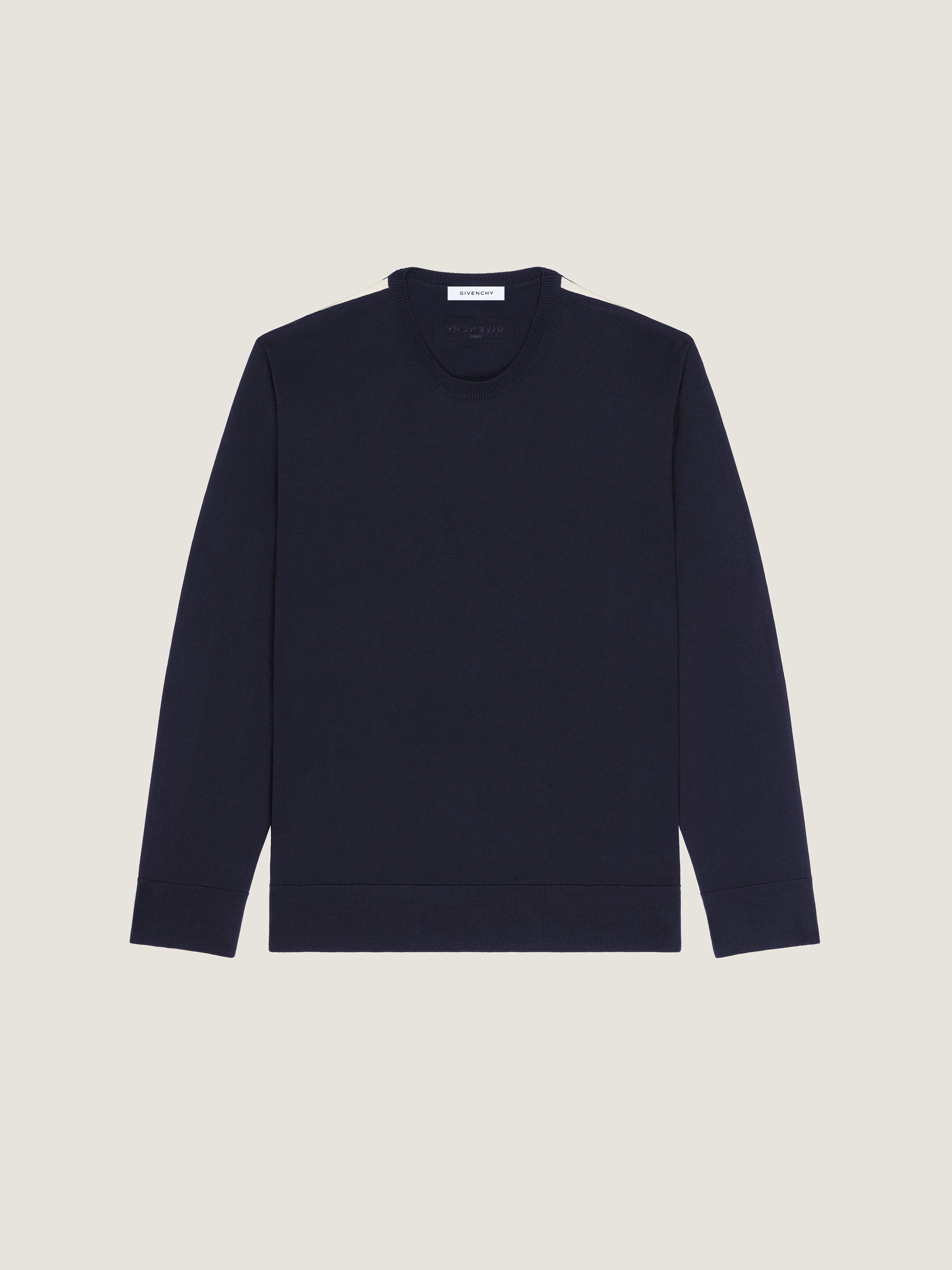 Givenchy Men's Wool Sweater - Crew Neck - Gros Grain Details - S