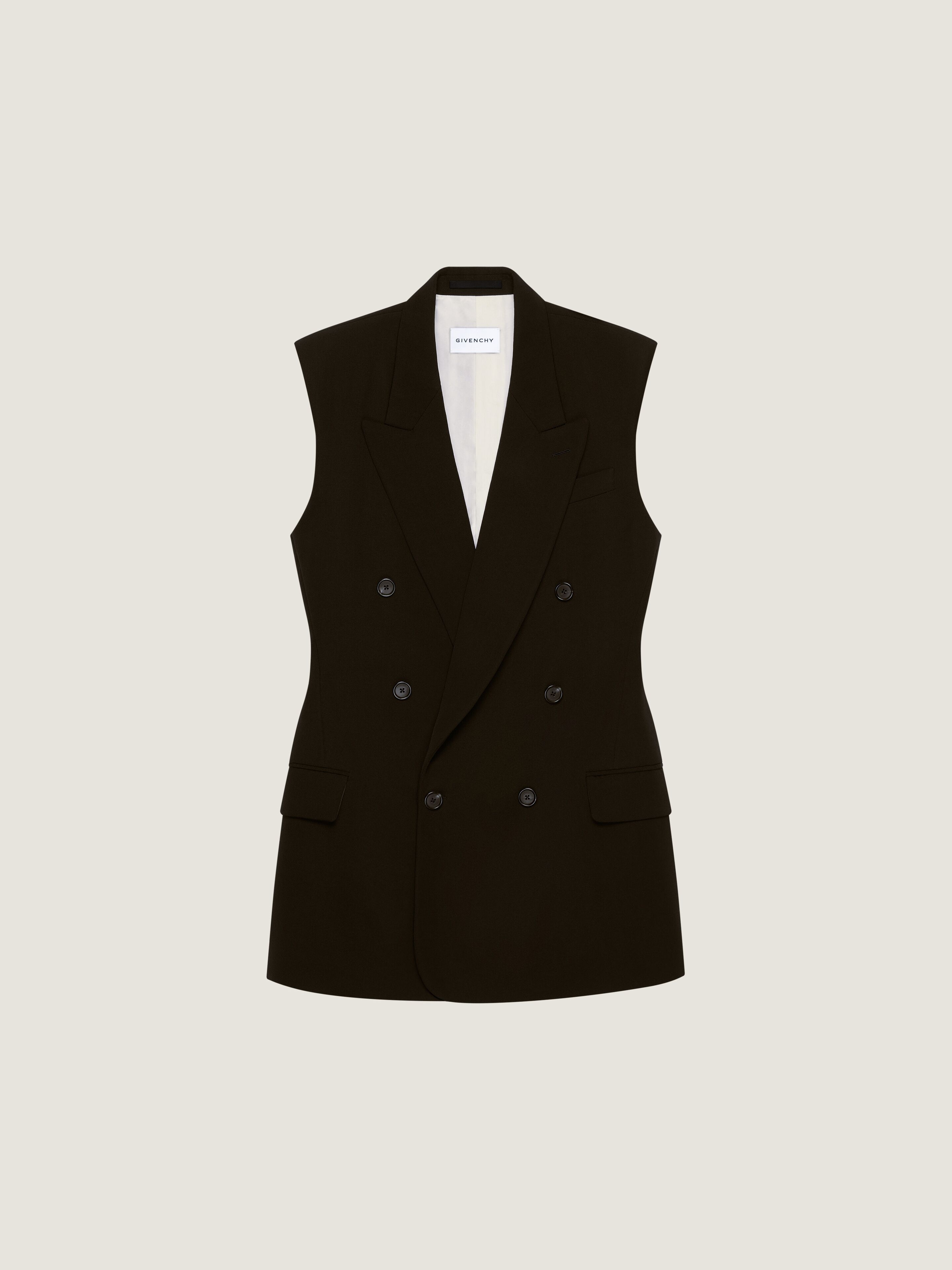 Givenchy Men's Sleeveless Jacket - Wool Twill - Grain - Size 50