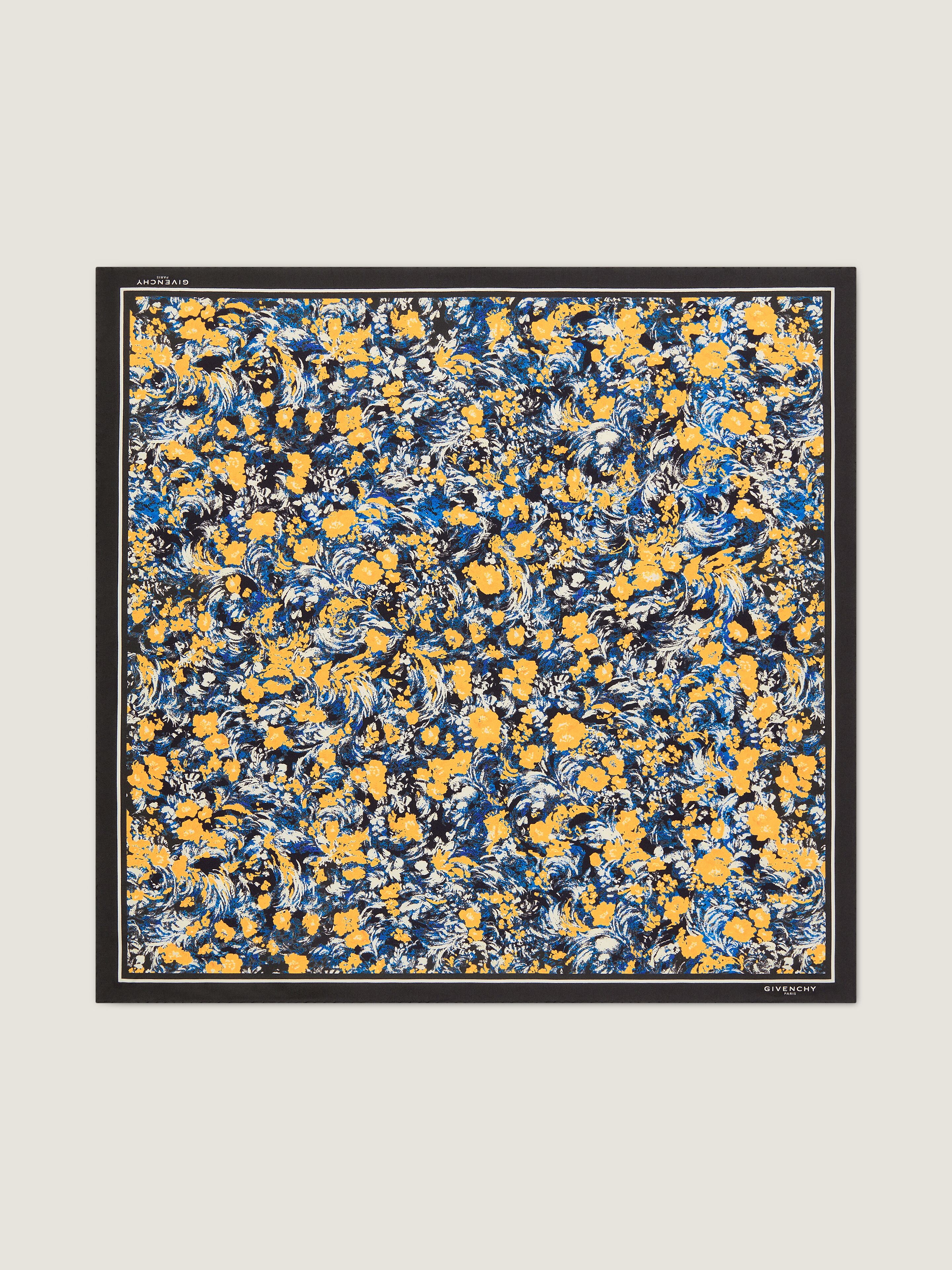 Givenchy Silk Scarf with Floral Print - Multicolor