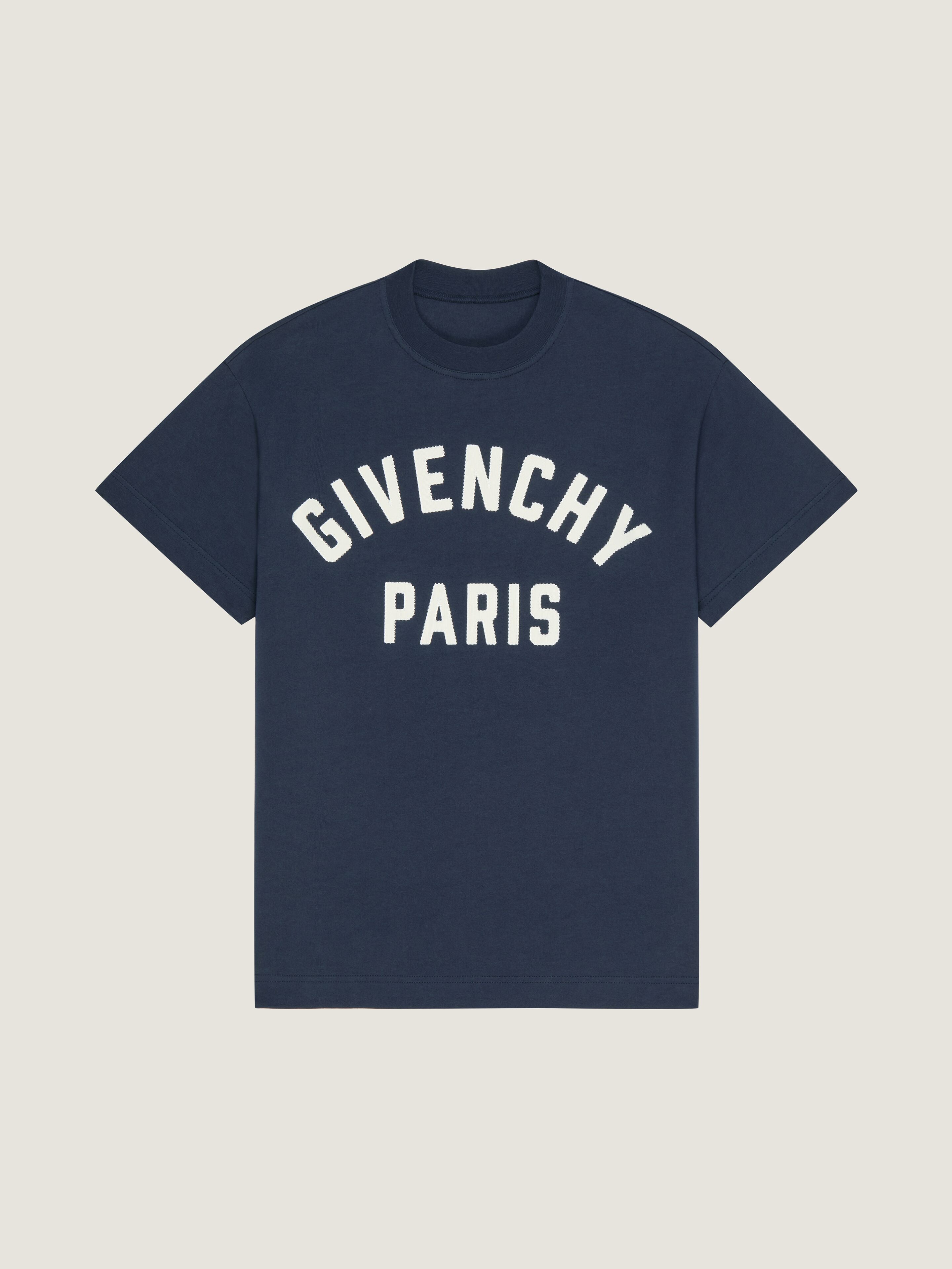 Givenchy Donna Nero T-Shirt Vestibilità Ampia Paris In Cotone