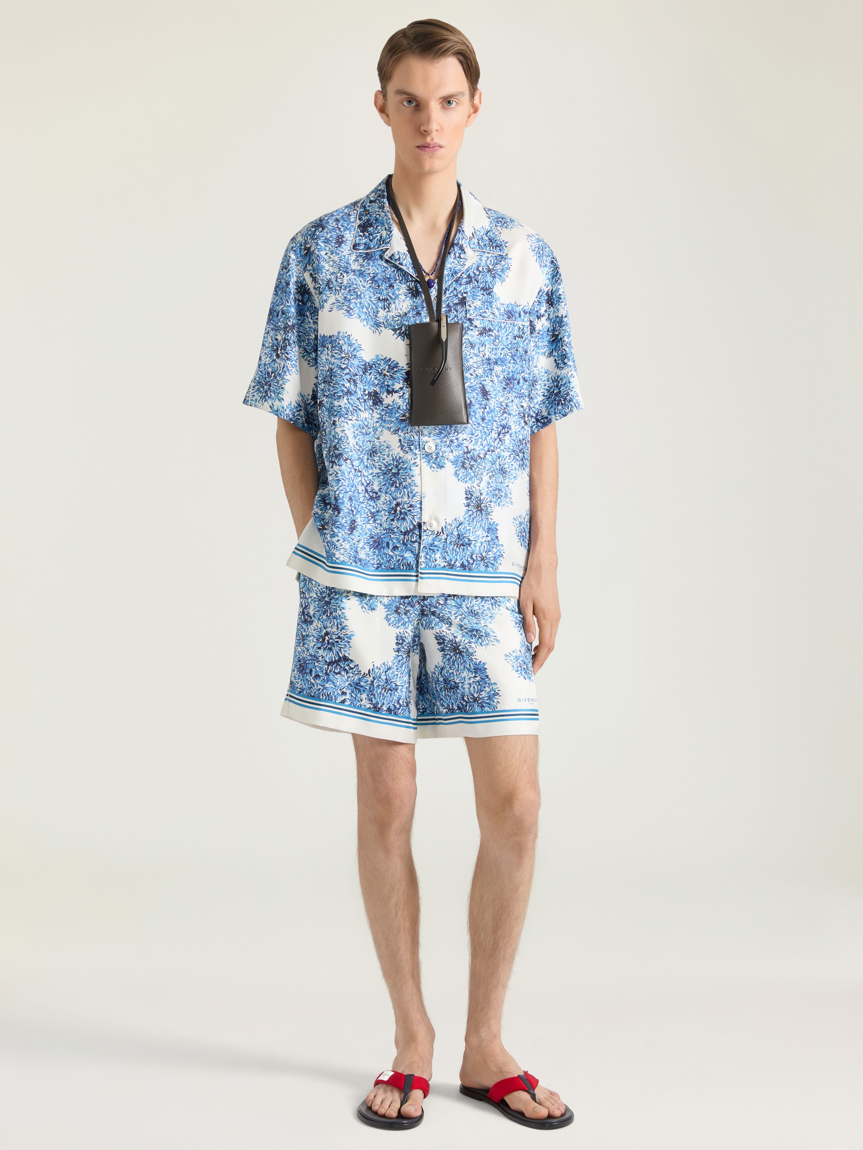 Givenchy - Men - Bermuda Shorts - Silk - Pompom Print - Size S