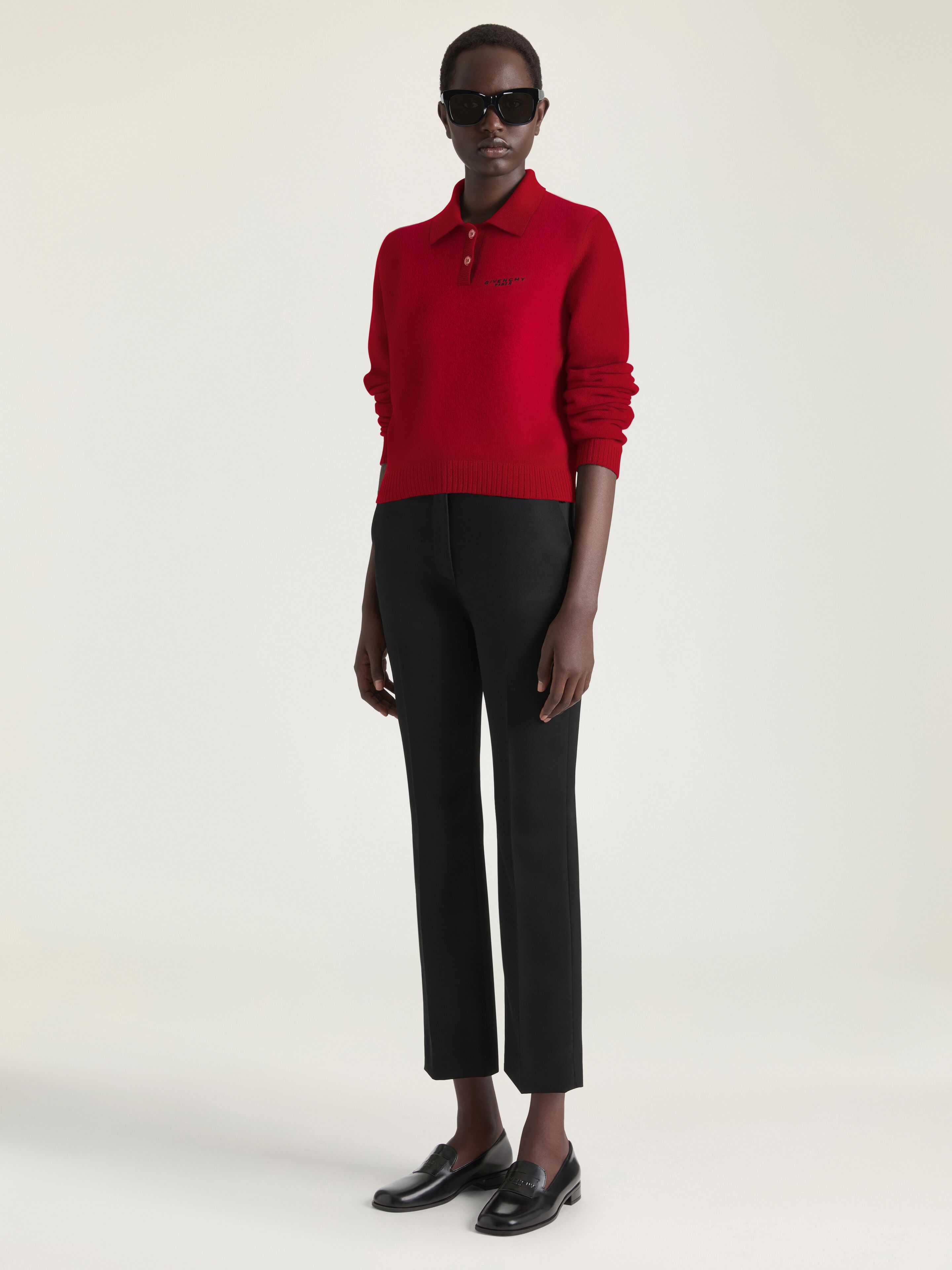 Givenchy - Women's Wool & Cashmere Polo Sweater - XL