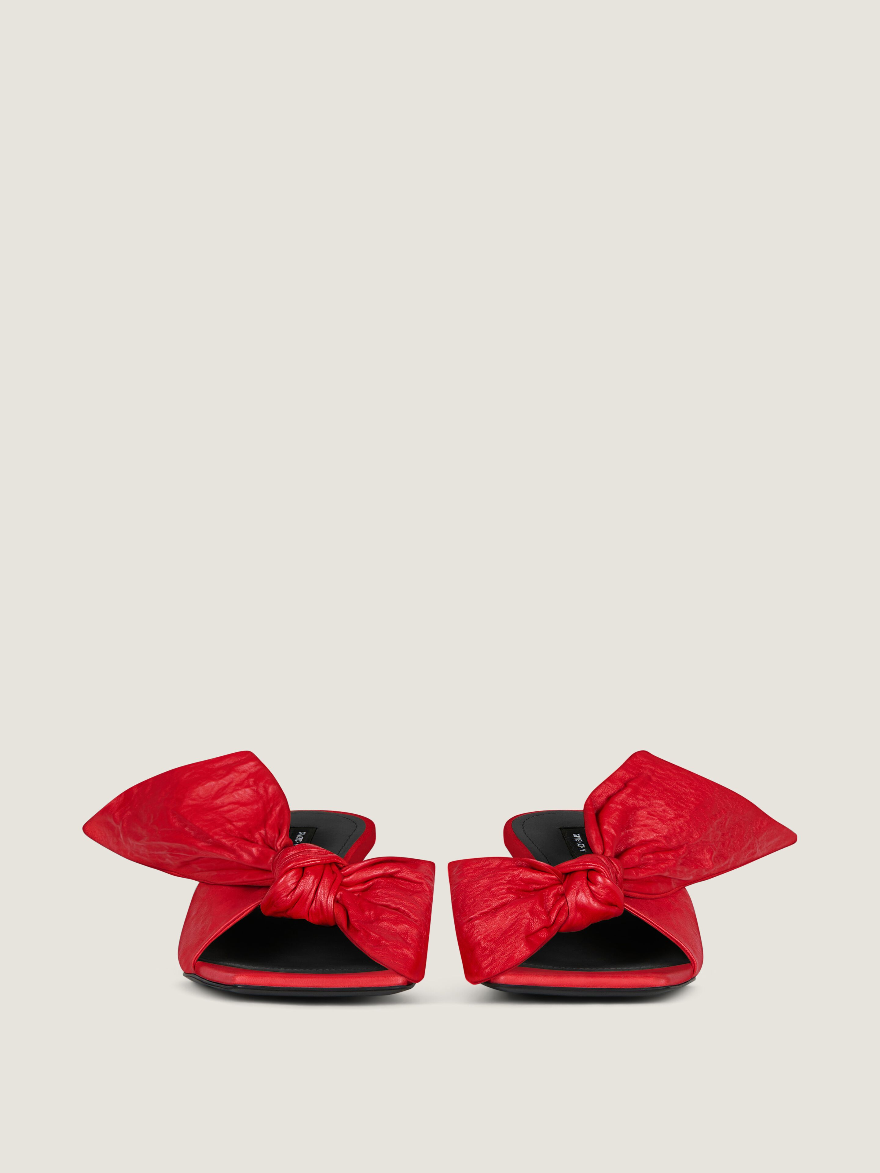 Givenchy Women's Heeled Mules Size 37 Leather Bow Detail