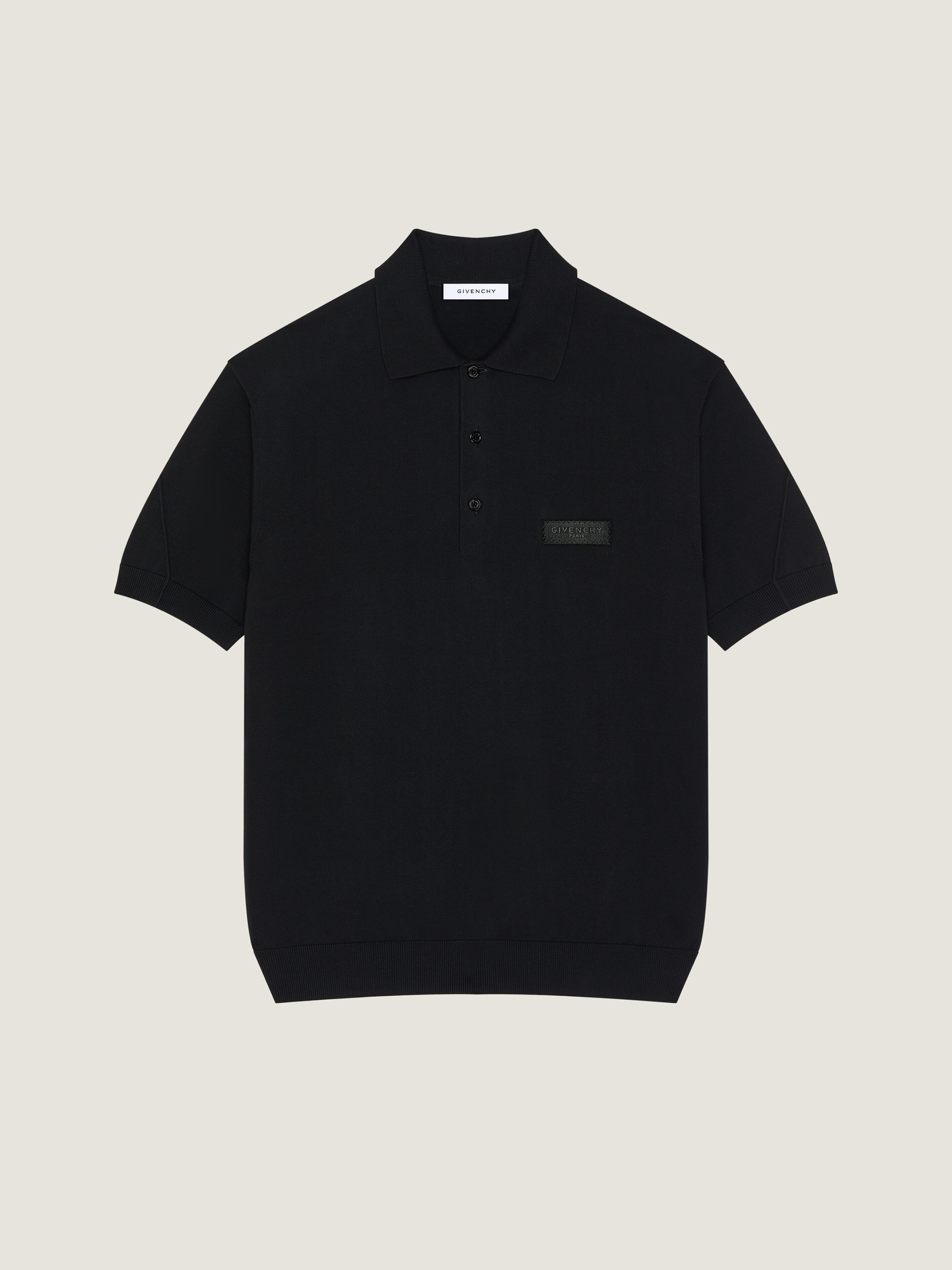 Givenchy Uomo Nero Polo Couture Seam In Cotone Con Dettaglio Gros-Grain