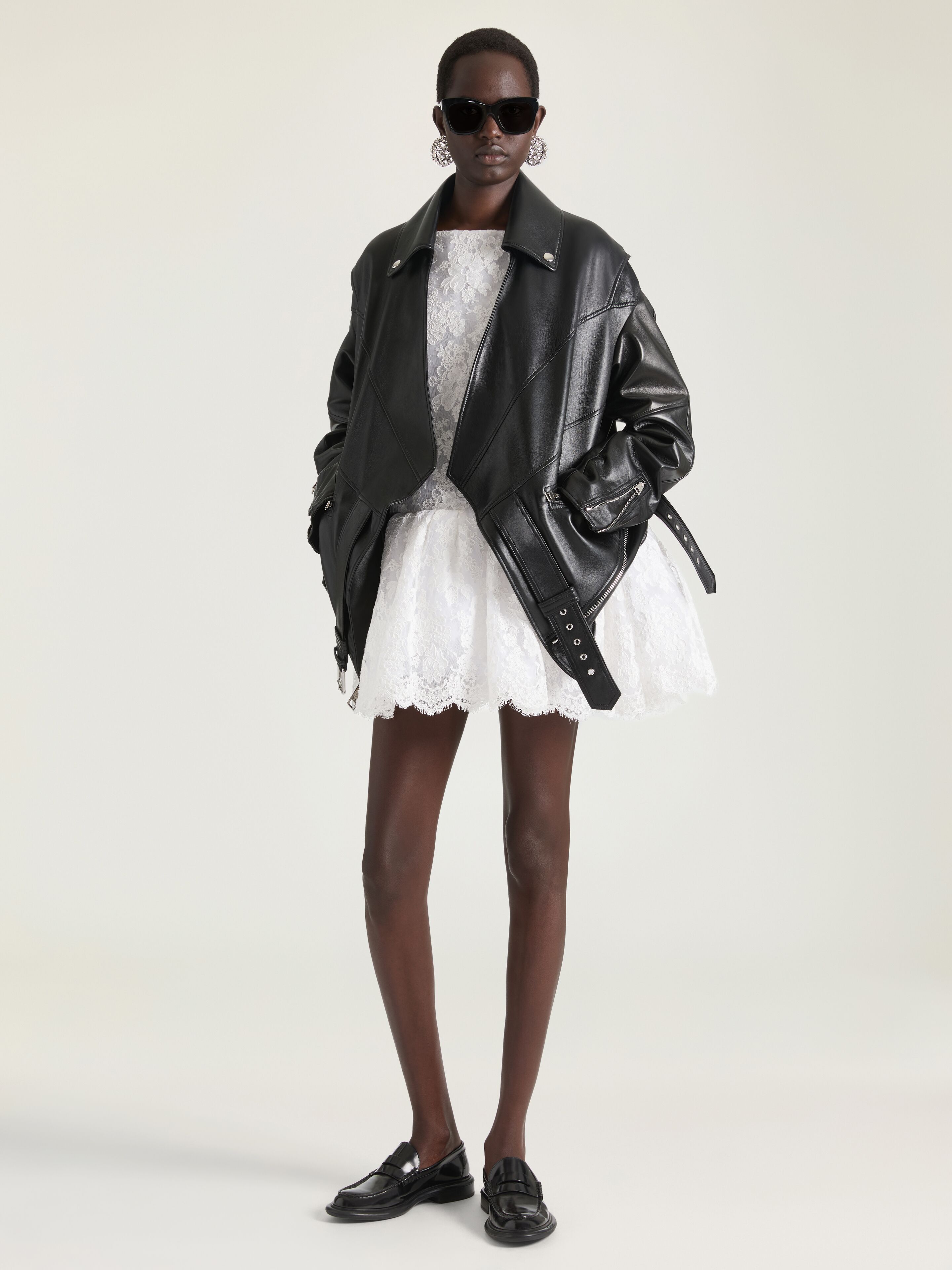 Givenchy - Women's Biker Jacket - Lamb Leather - Black - Size 42