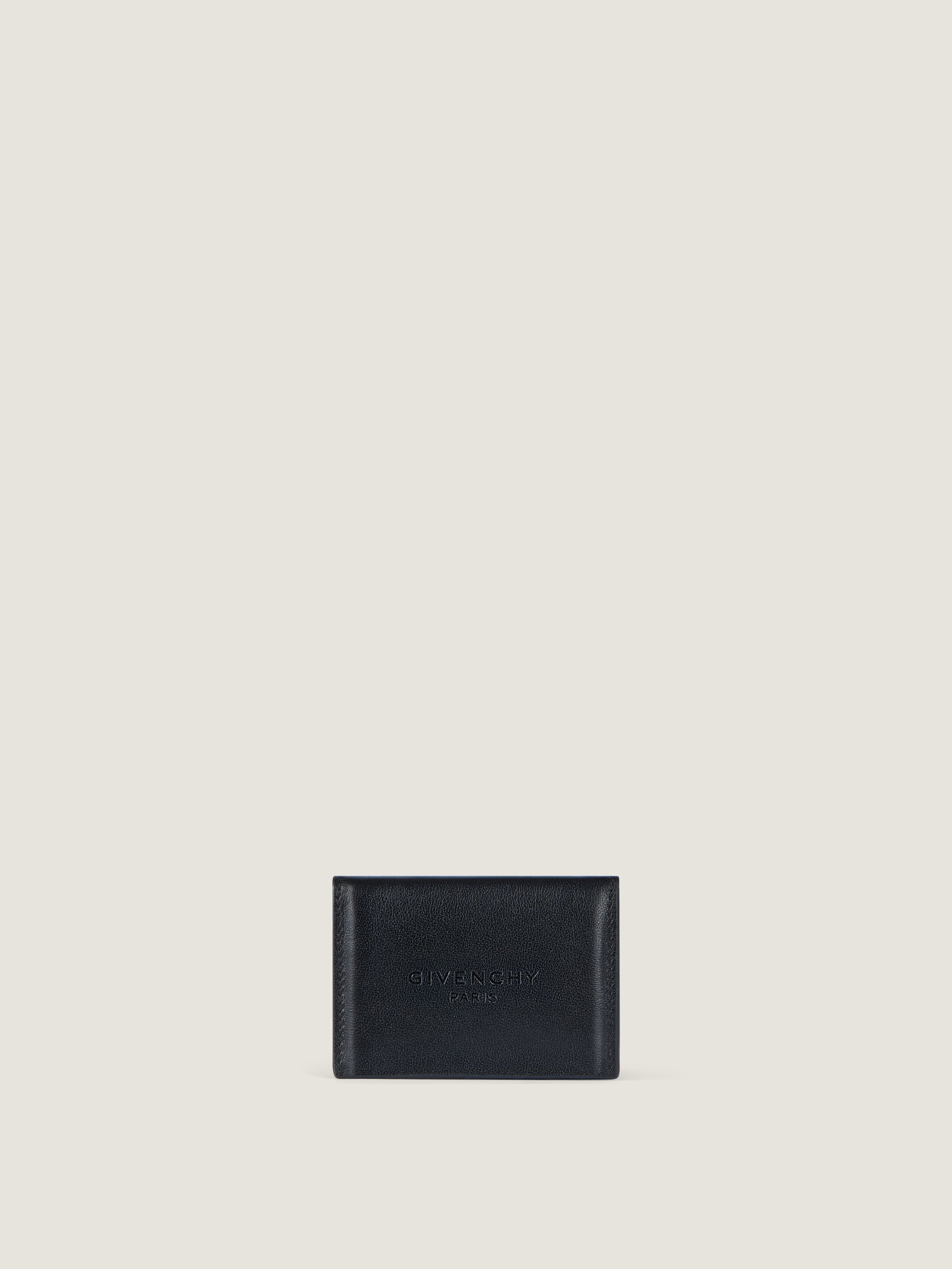 Givenchy Uomo Nero Portacarte Con Patta Antigona Stamped In Pelle