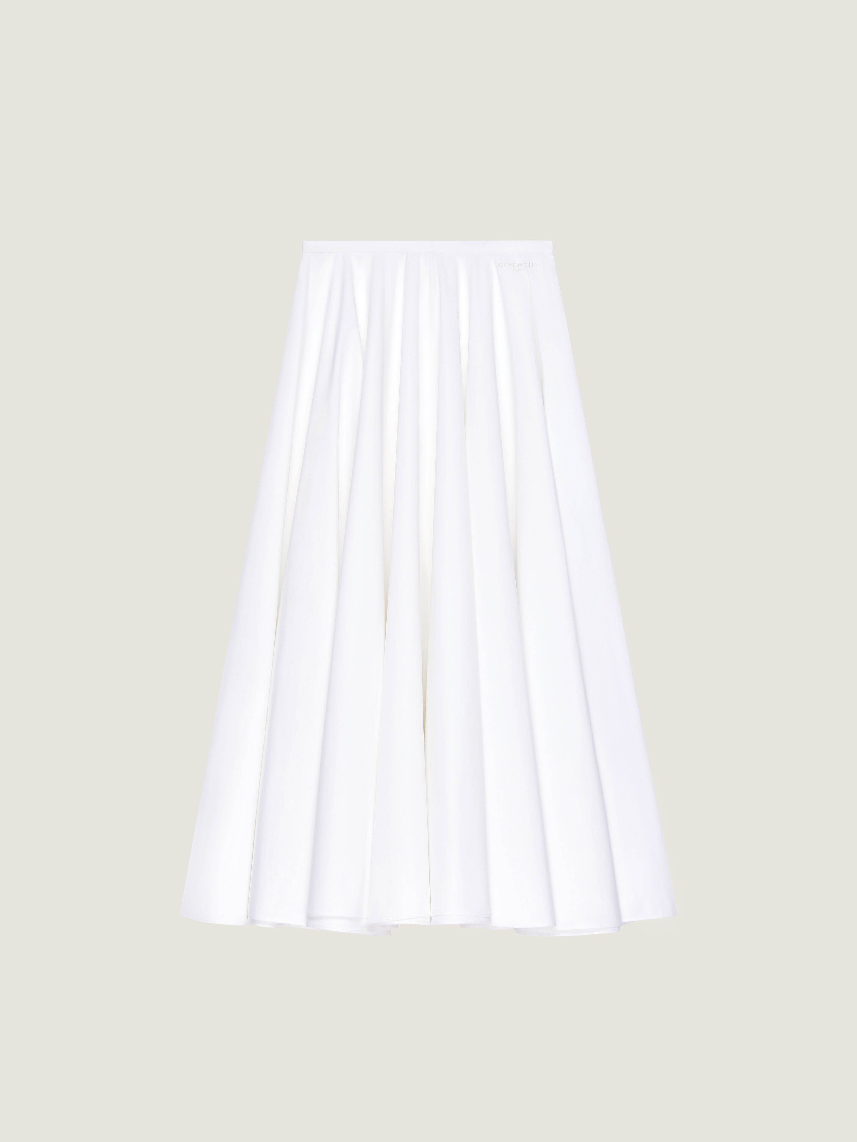 Givenchy Donna Grigio Gonna Lunga Circolare In Popeline