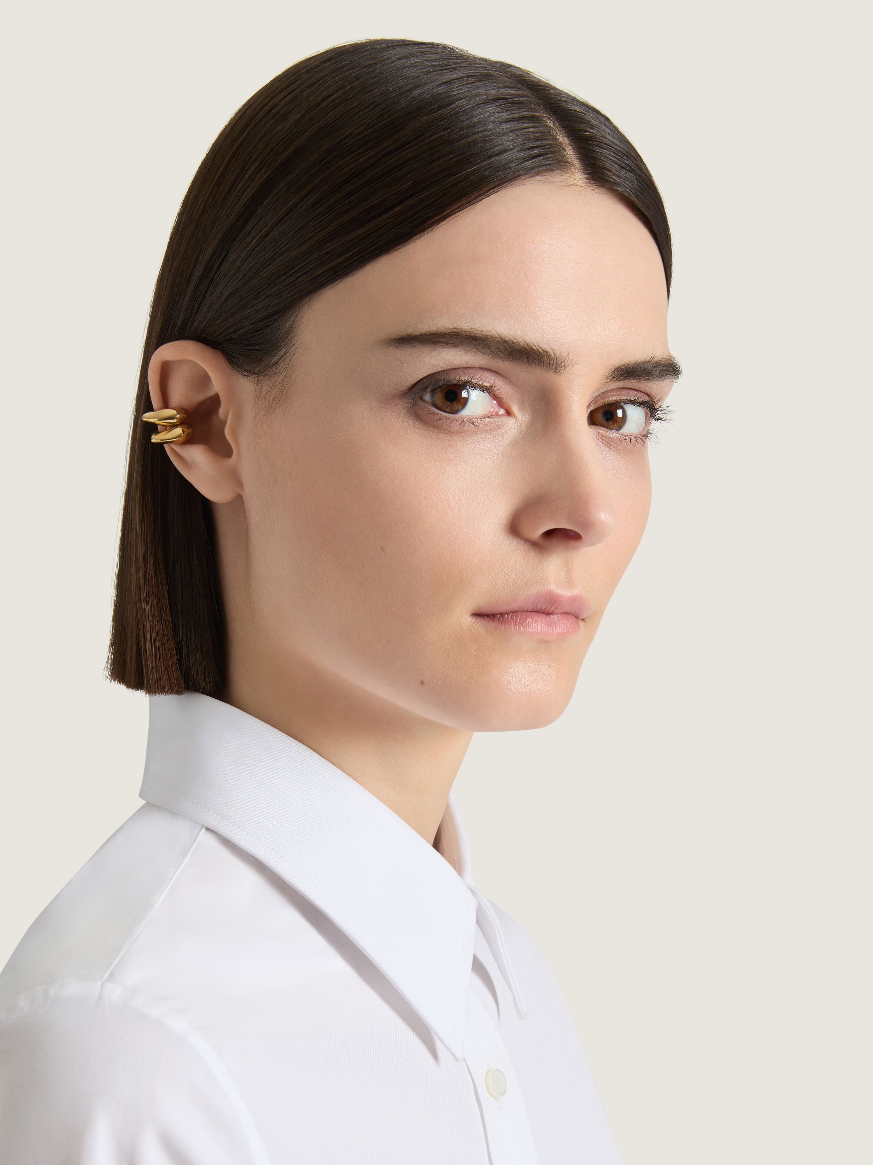Givenchy Maple Seed Earcuffs - Brass - Gold