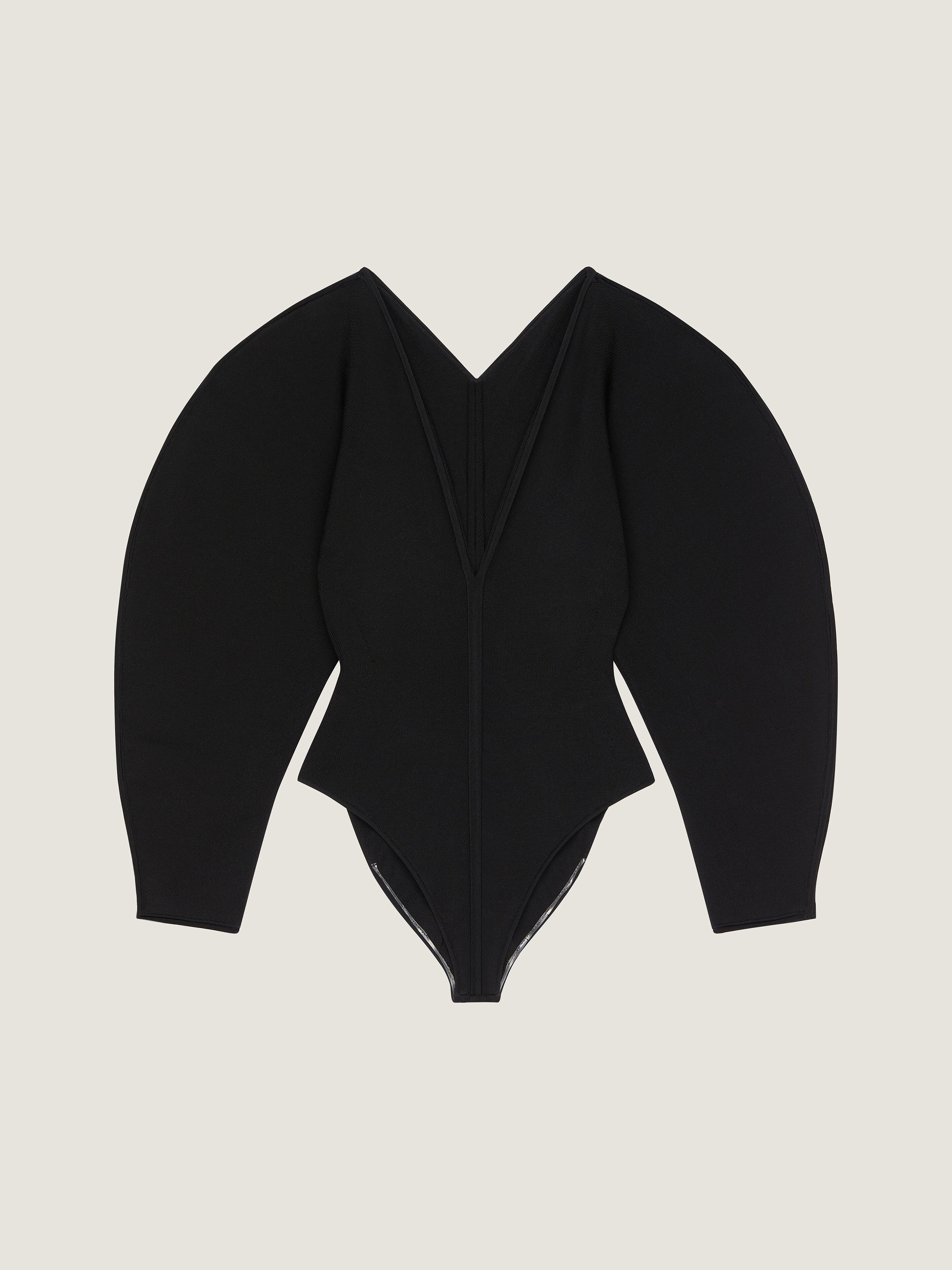 Givenchy Donna Nero Body Cocoon In Maglia Tecnica