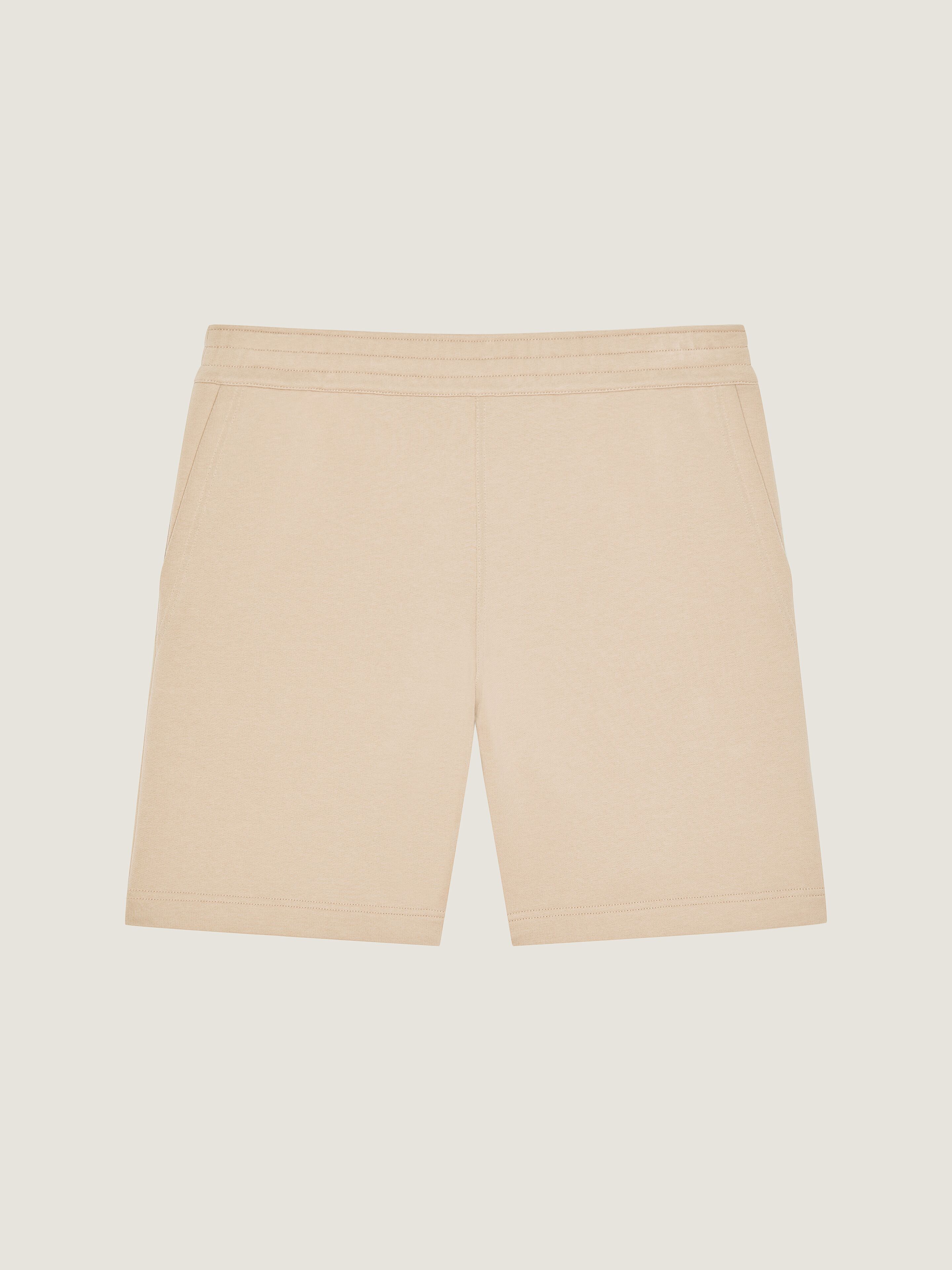 Givenchy Uomo Beige Bermuda In Tessuto Garzato Con Gros-Grain Paris