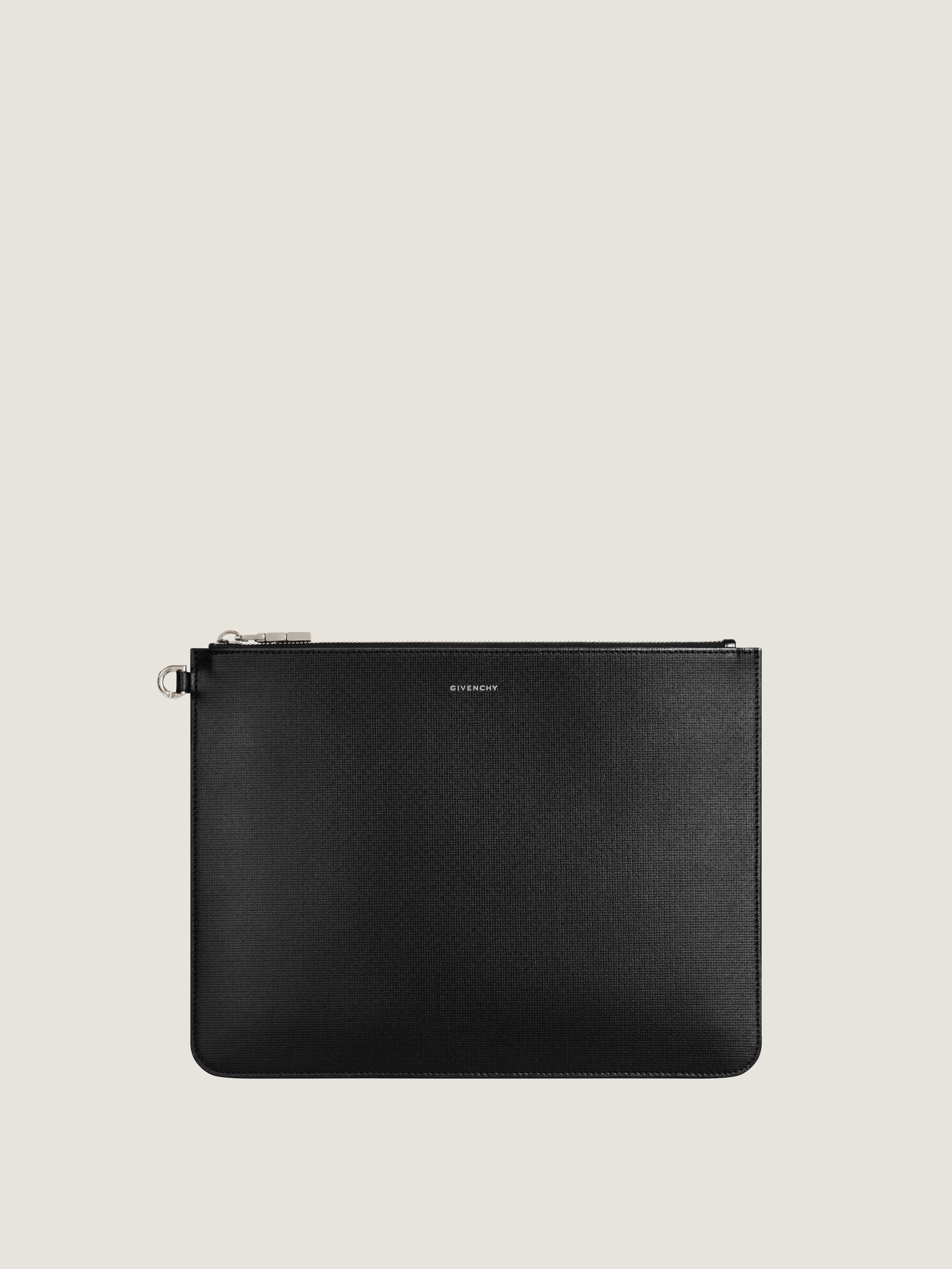 Givenchy Men's Pouch - Calf Leather - Embossed 4G