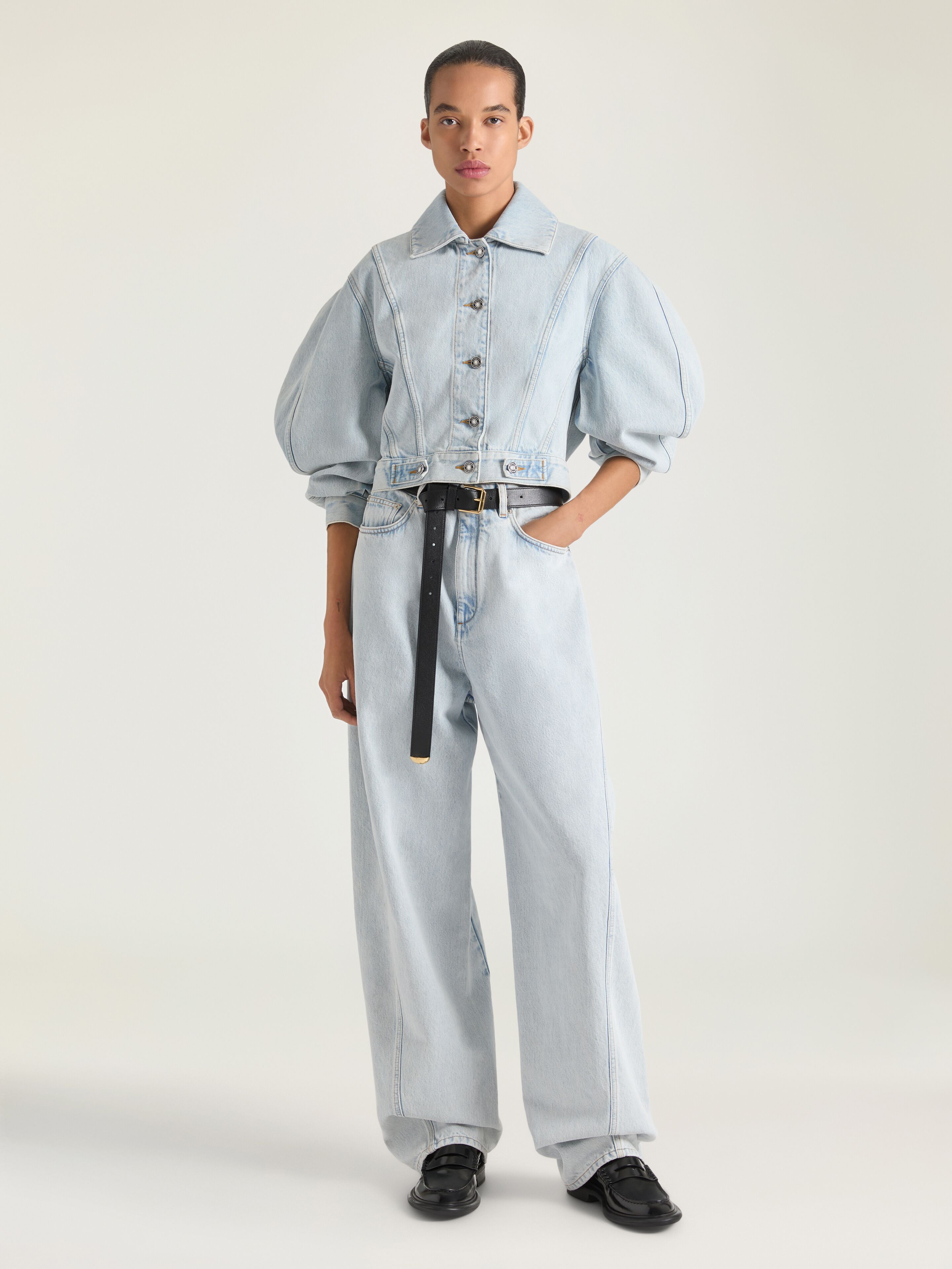 Givenchy Women's Denim Jacket Light Blue Size 36