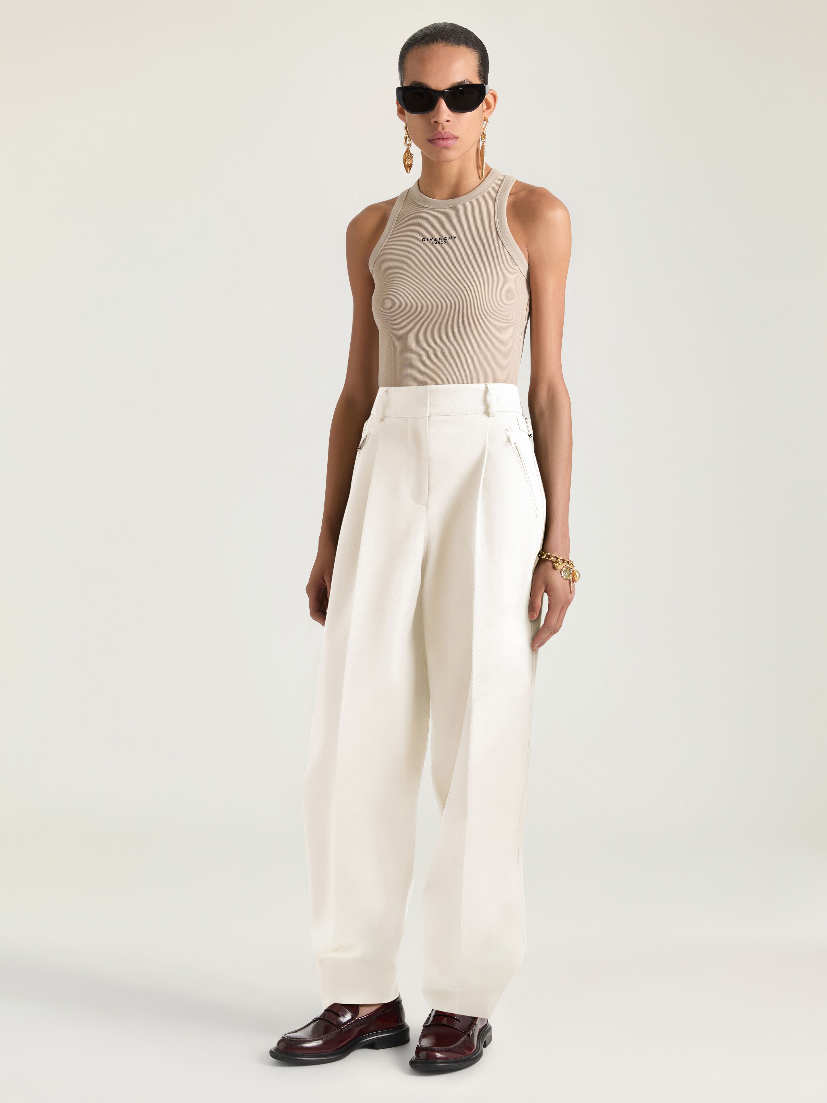 Givenchy Women's Cotton Tank Top - Crew Neck - Slim Fit