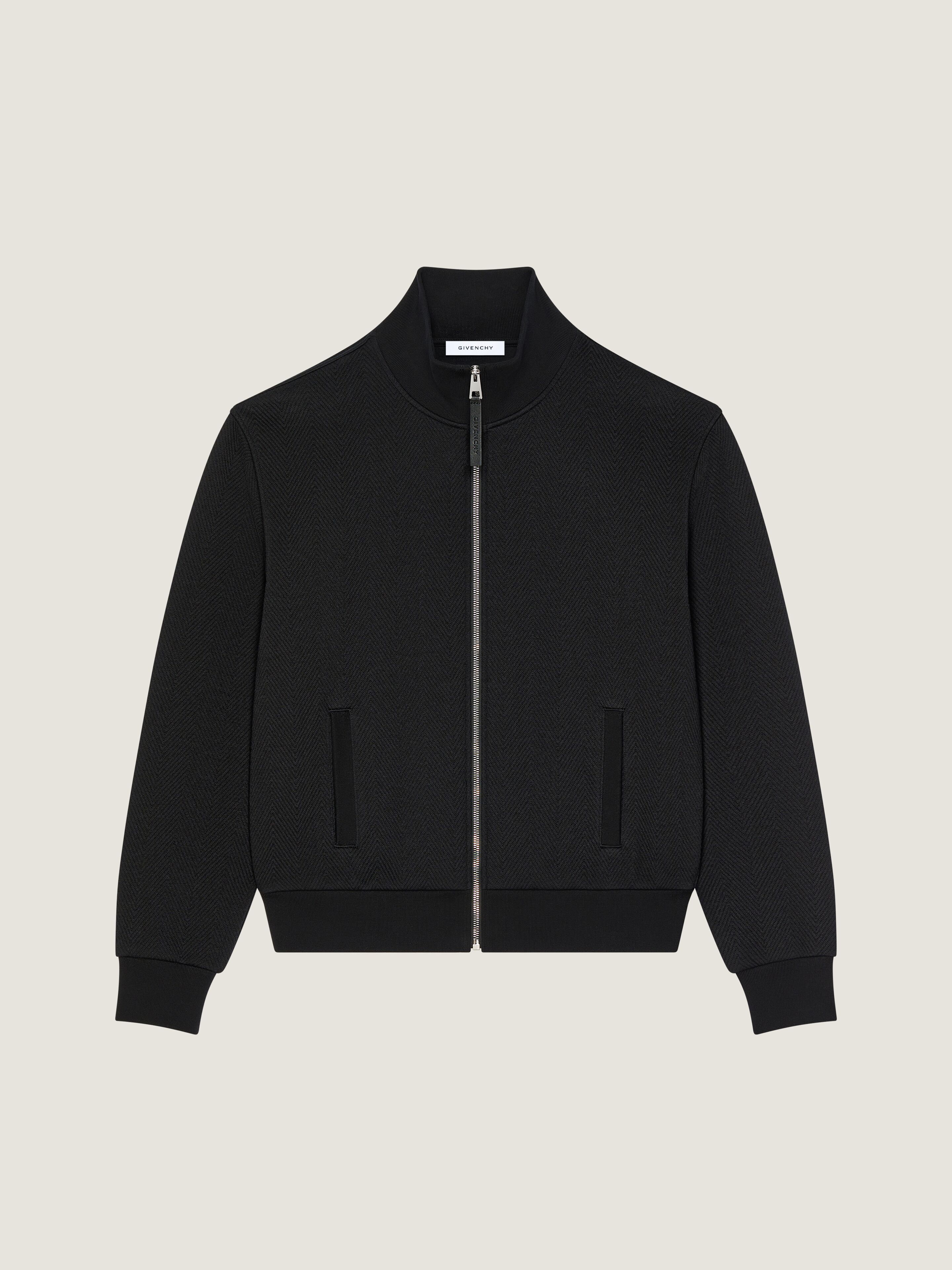 Givenchy Uomo Nero Felpa Con Motivo Chevron E Jacquard