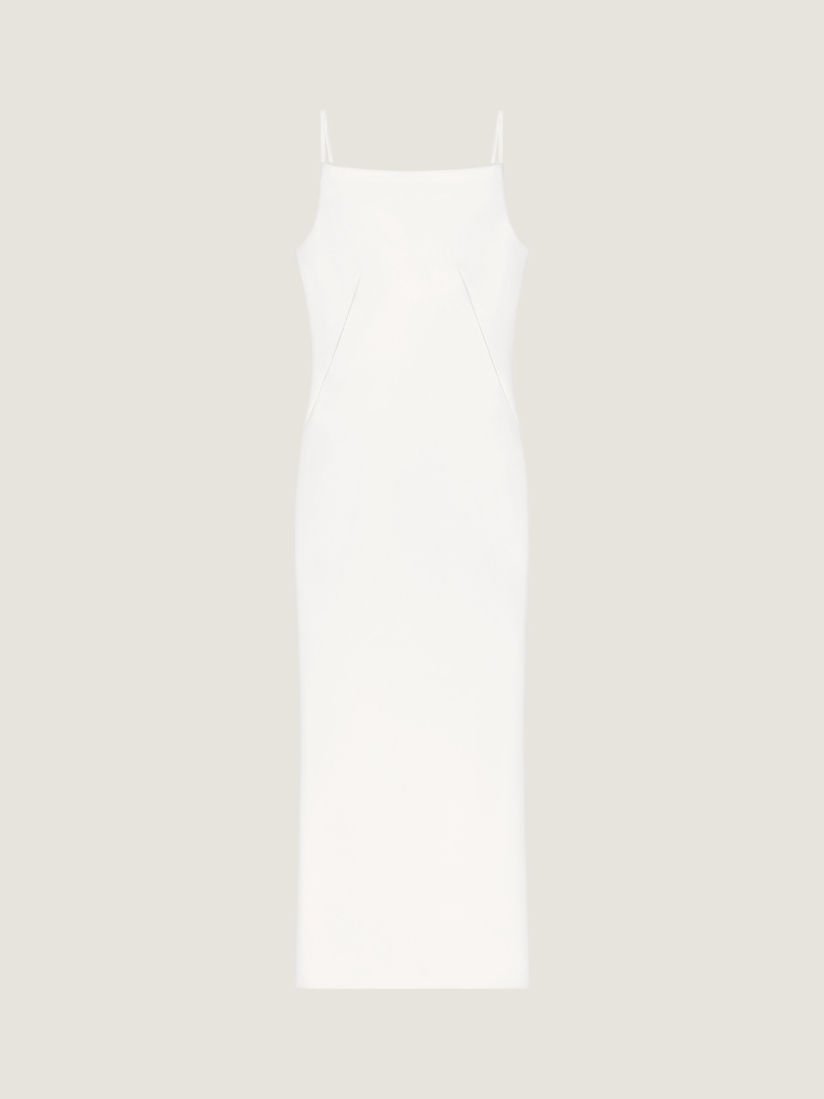 Givenchy Donna Bianco Abito Lungo Con Spacco In Crêpe Cady