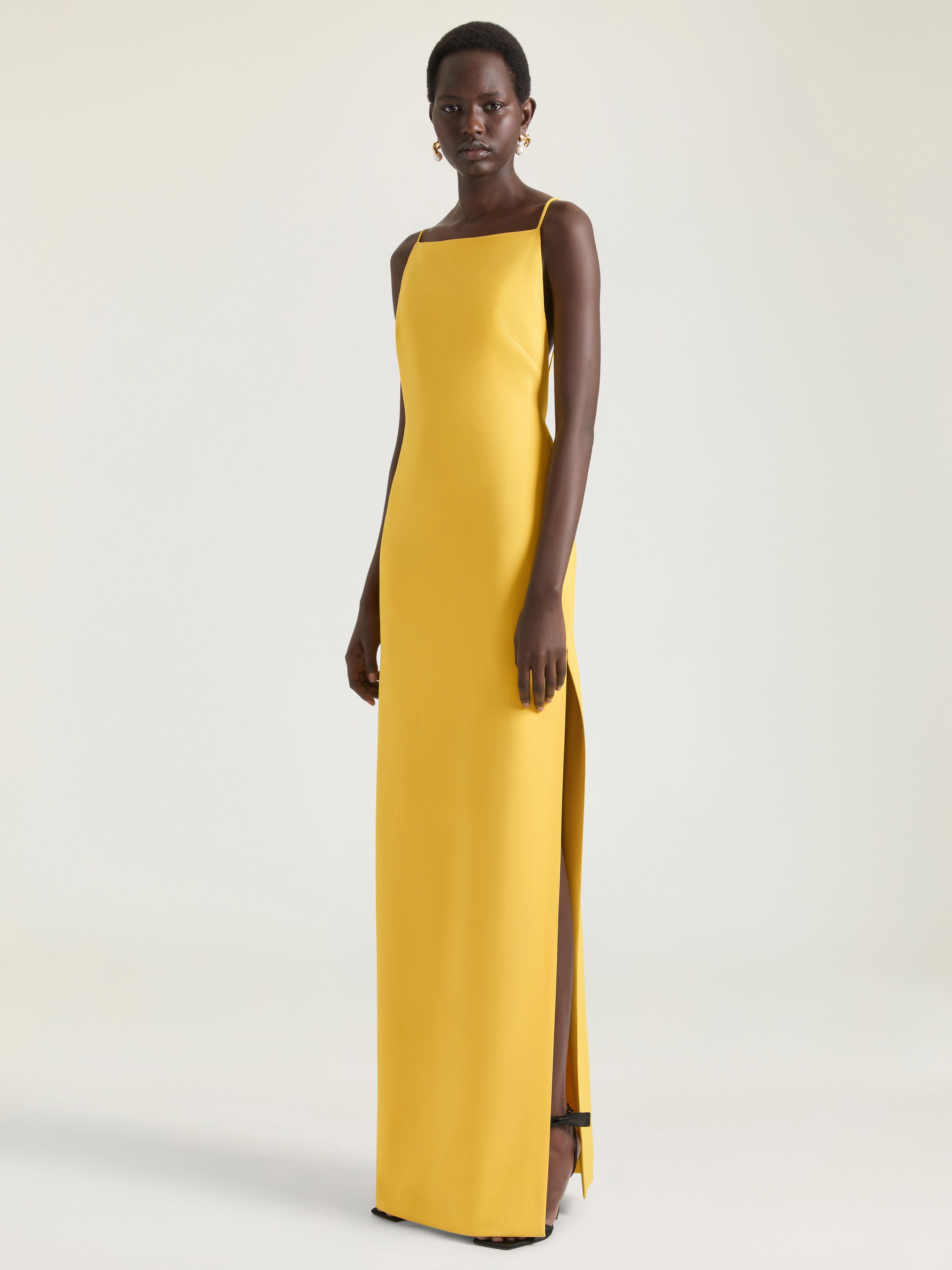 Givenchy - Women's Crepe Cady Long Dress - Black - Size 34