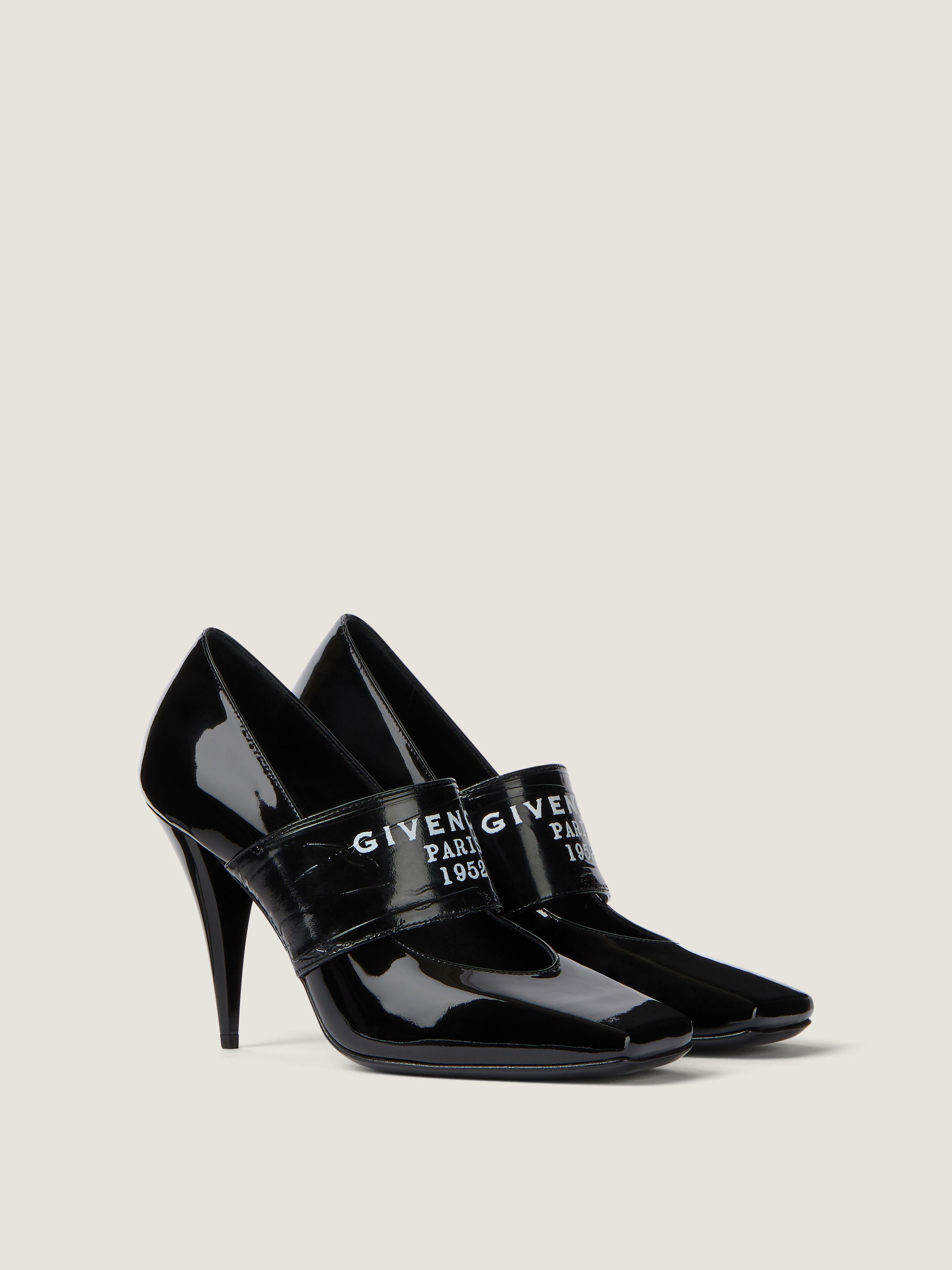 Givenchy - Women's Patent Leather Sliced Square Tape Pumps - Black - Size 40