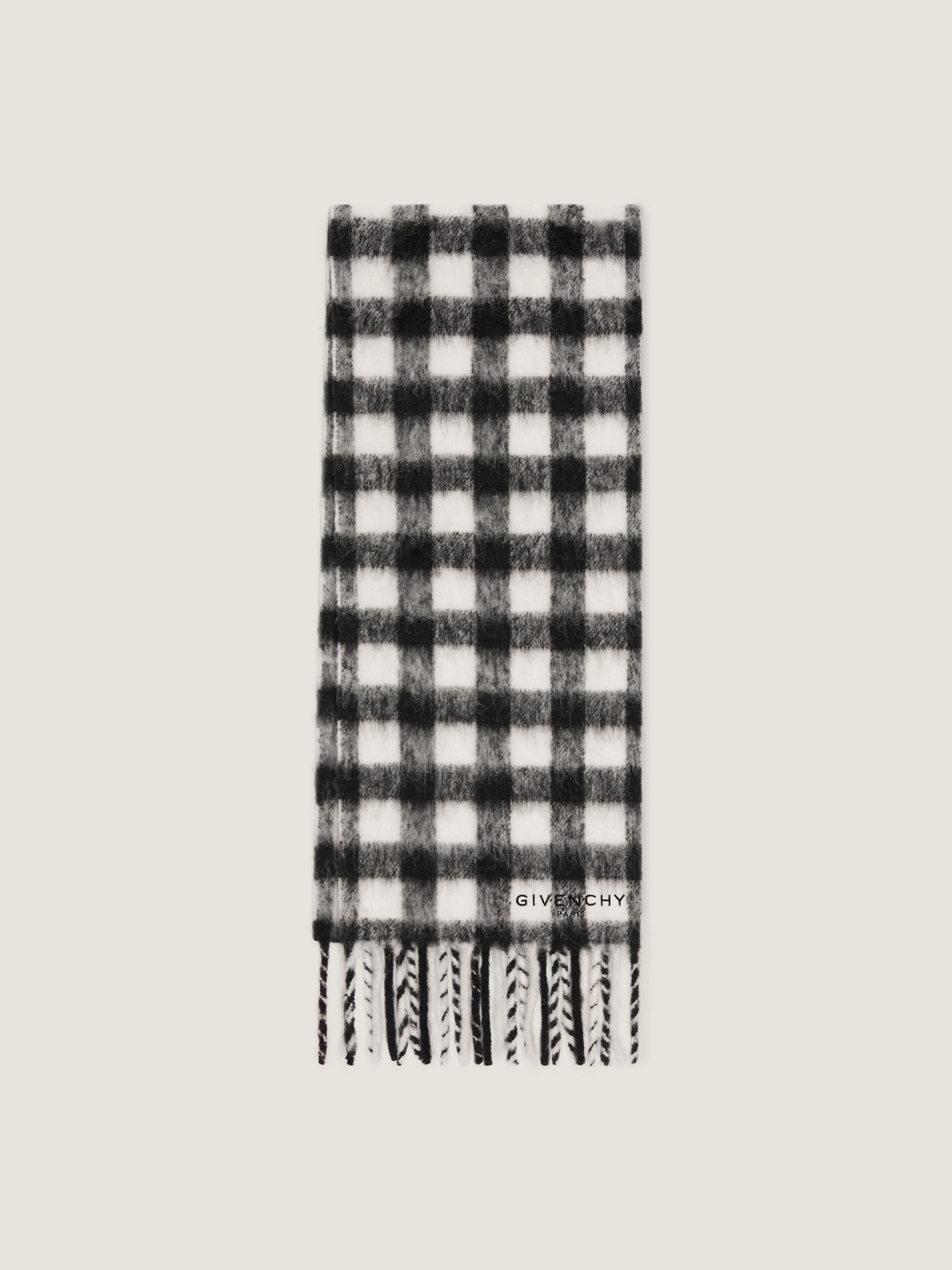 Givenchy Alpaca Wool Checked Scarf
