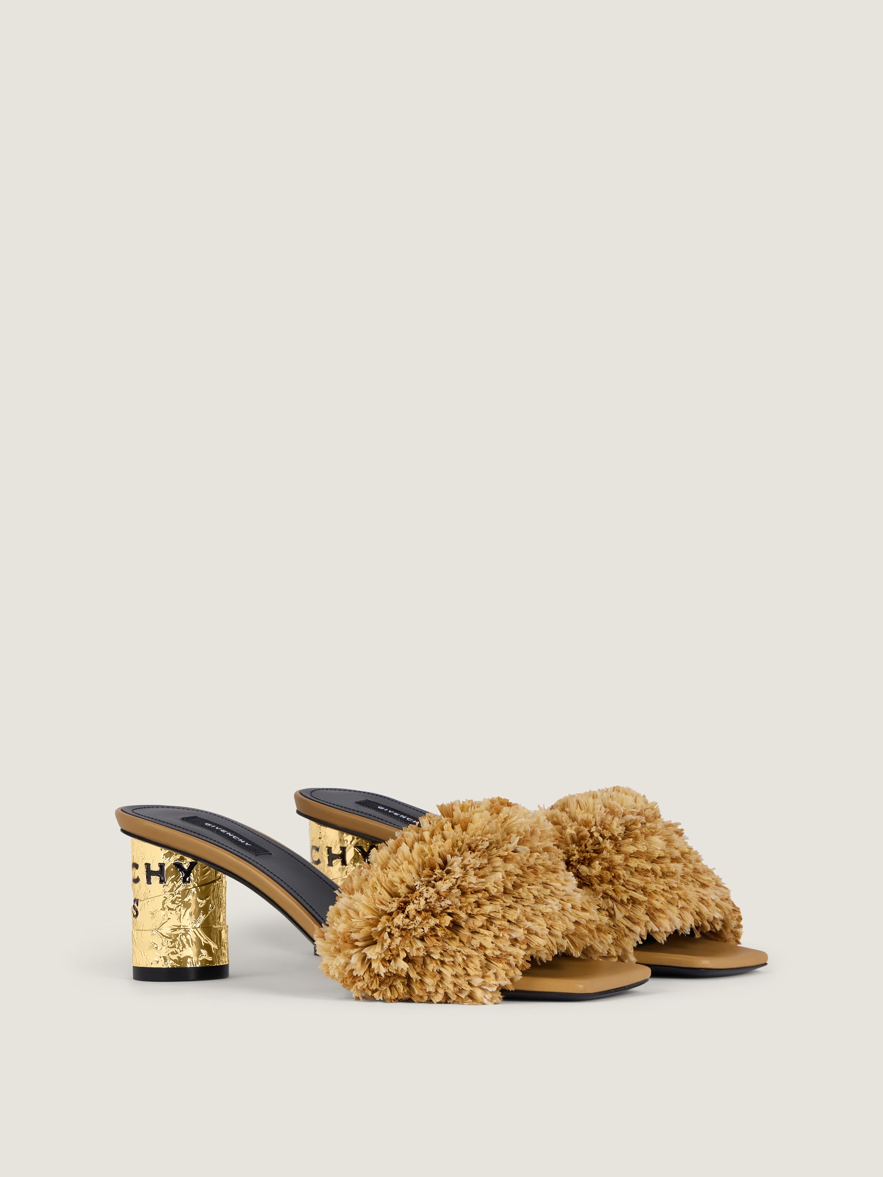 Givenchy - Women's Heeled Mules - Golden/Black - Size 37