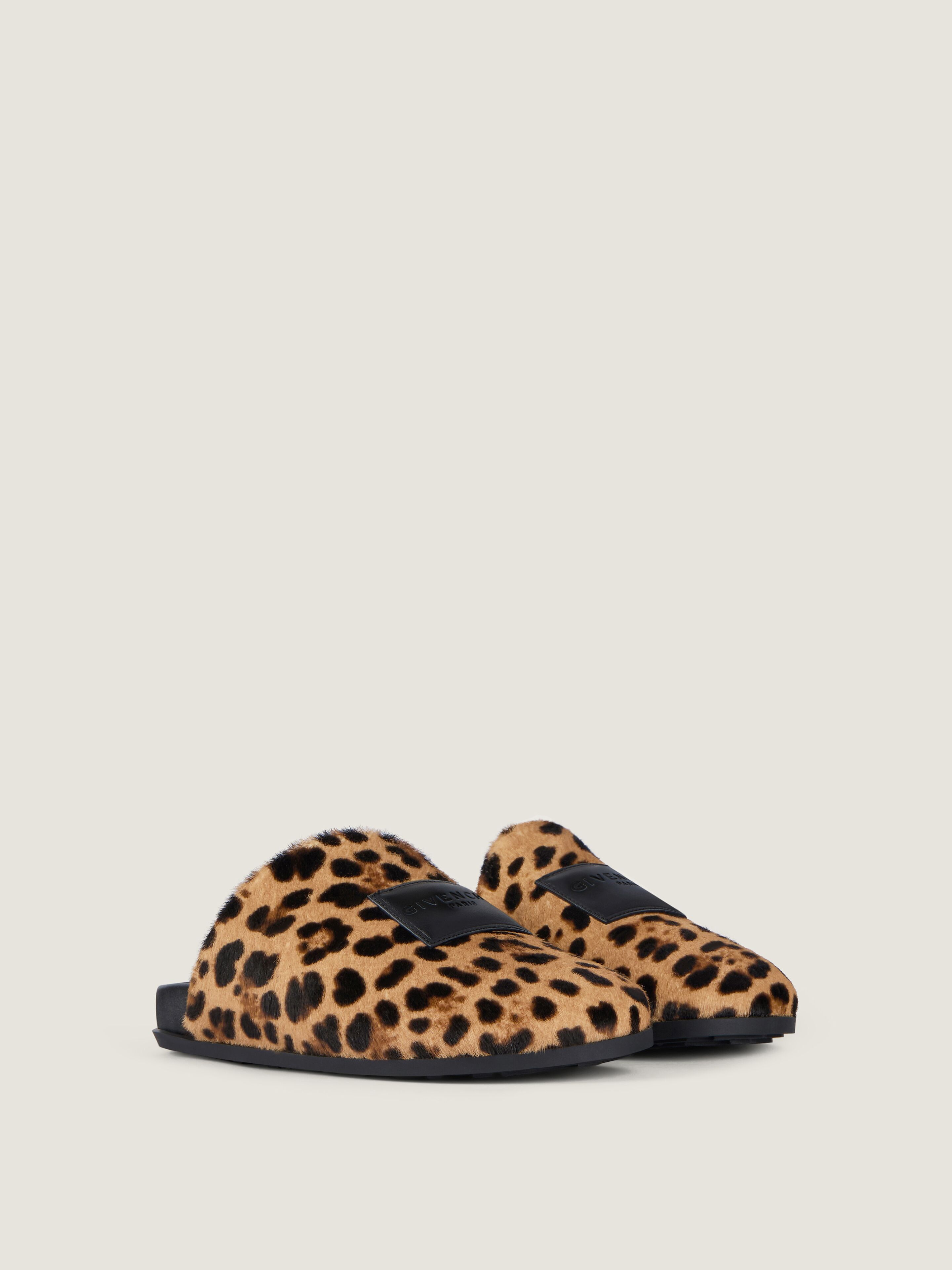 Givenchy - Women's Flat Mules - Calf Leather - Leopard Print - Size 39