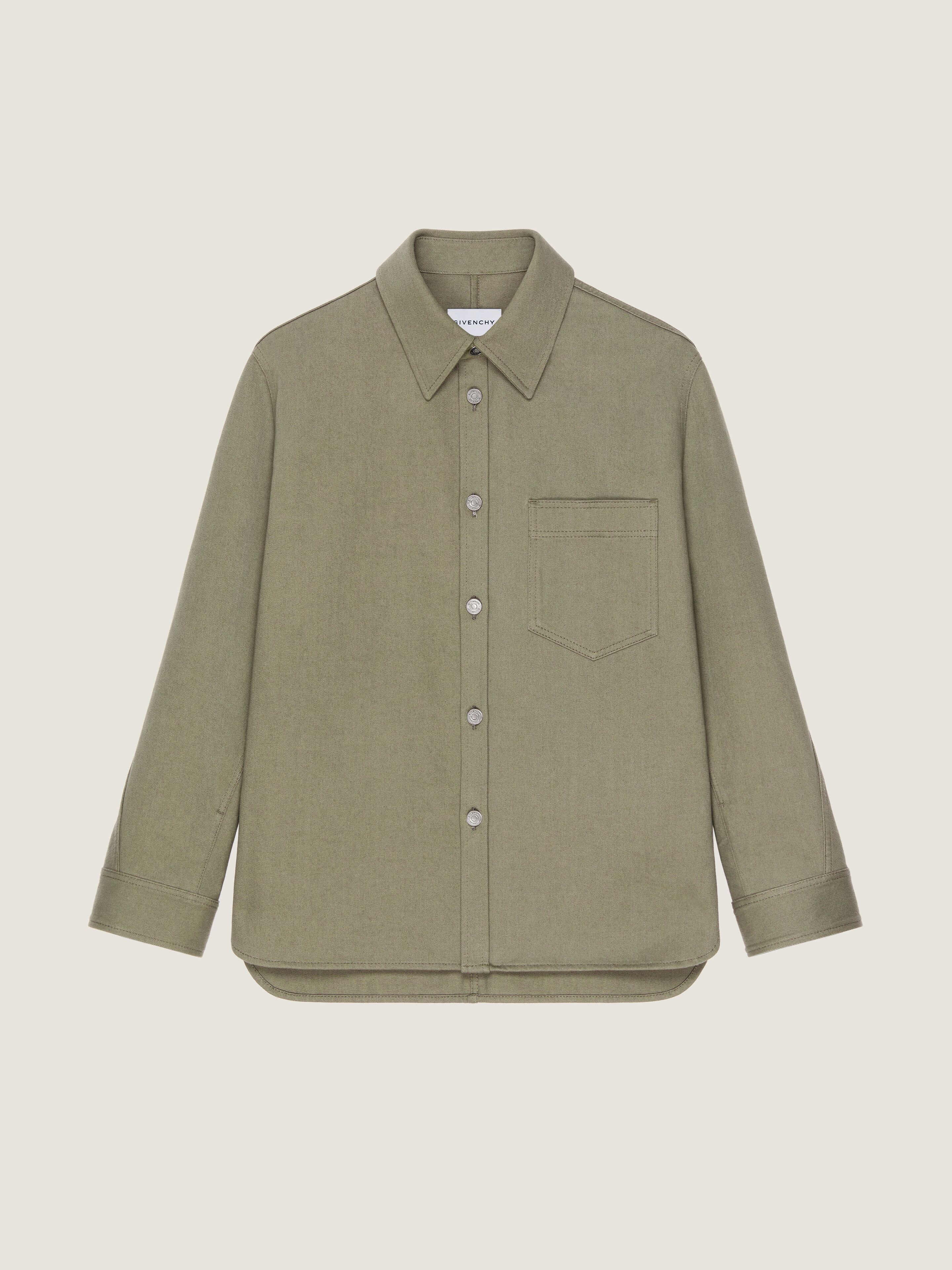 Givenchy Uomo Multicolore Overshirt Couture Seam In Denim Sovratinto