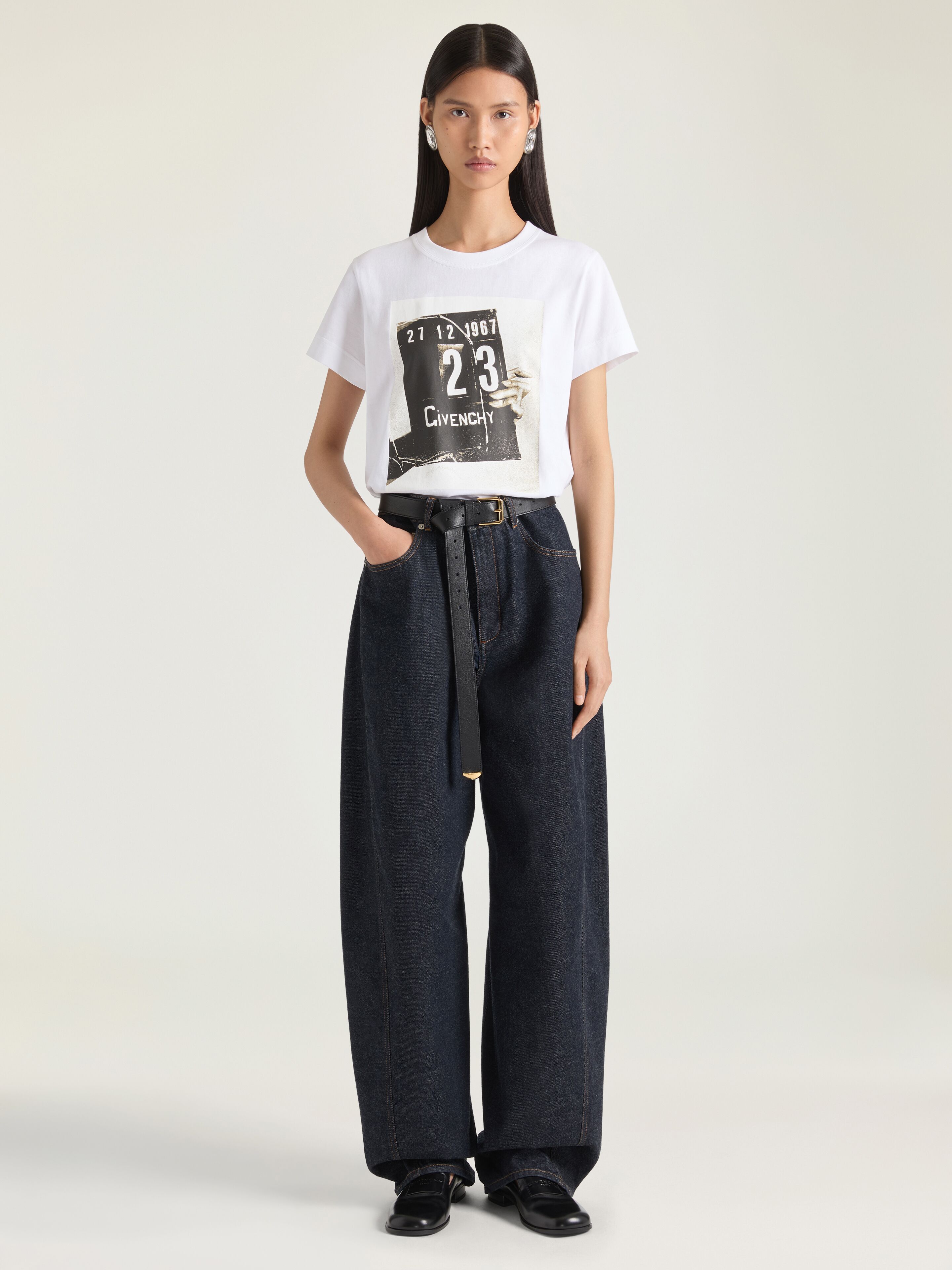 Givenchy Women's T-shirt Cotton Clapperboard Print XS