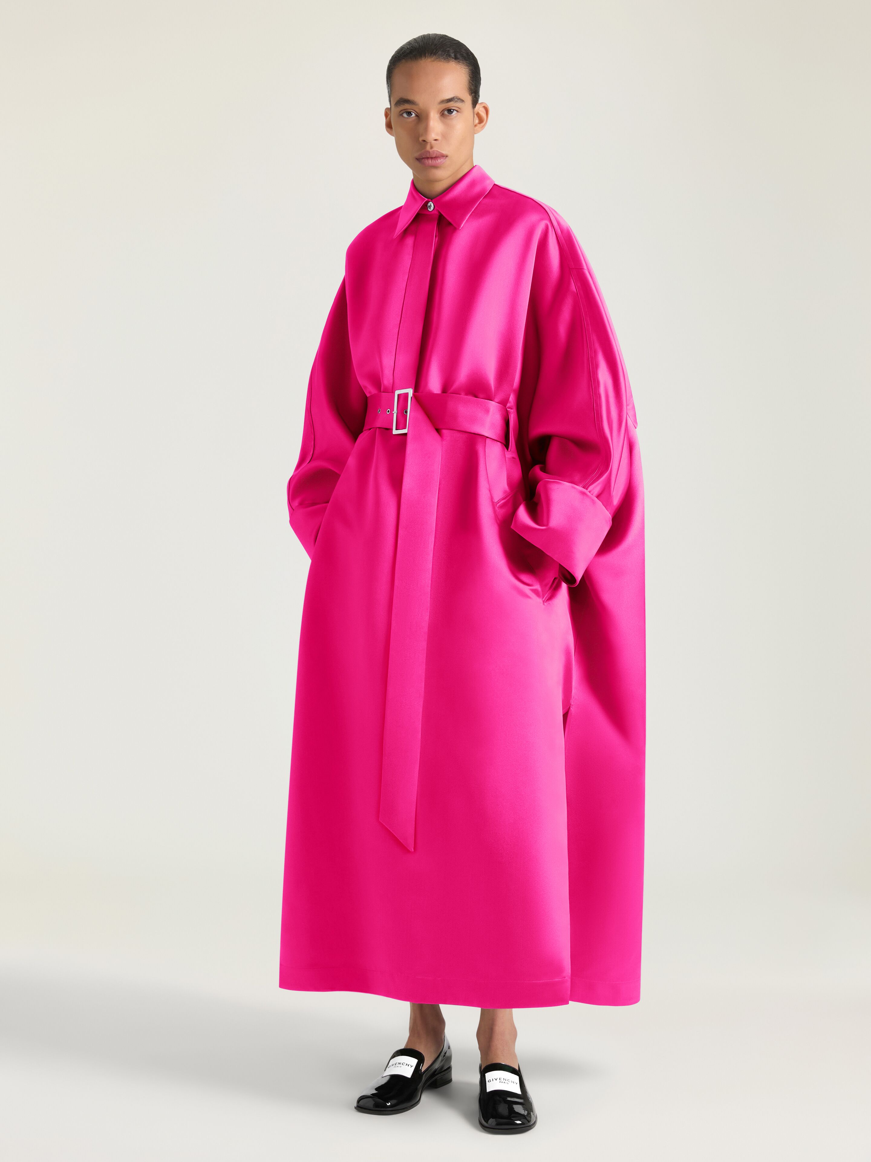 Givenchy Silk Cocoon Dress - Fuchsia - Size 38