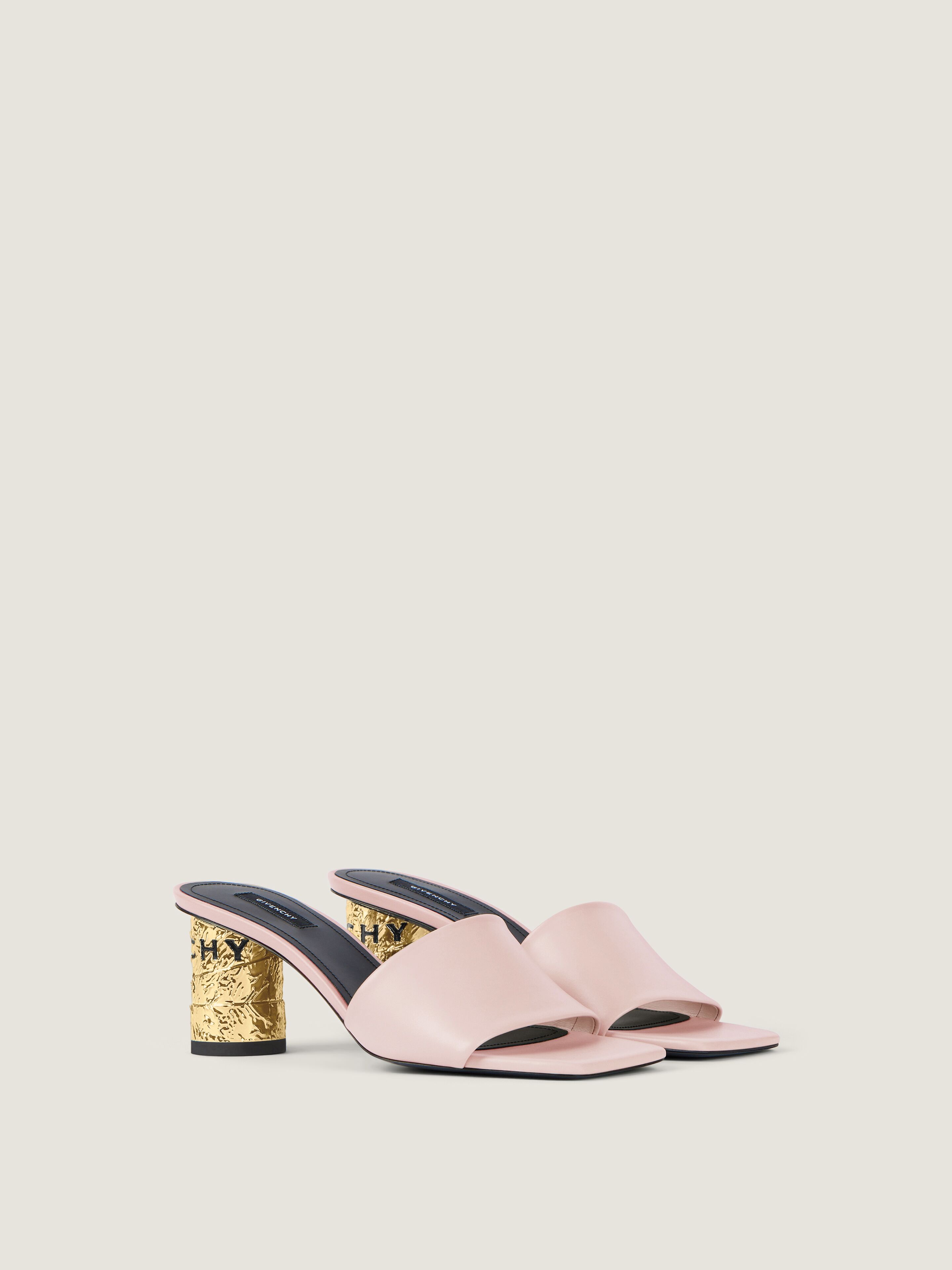 Givenchy - Women's Heeled Mules - Calf Leather - Golden/Black - Size 39