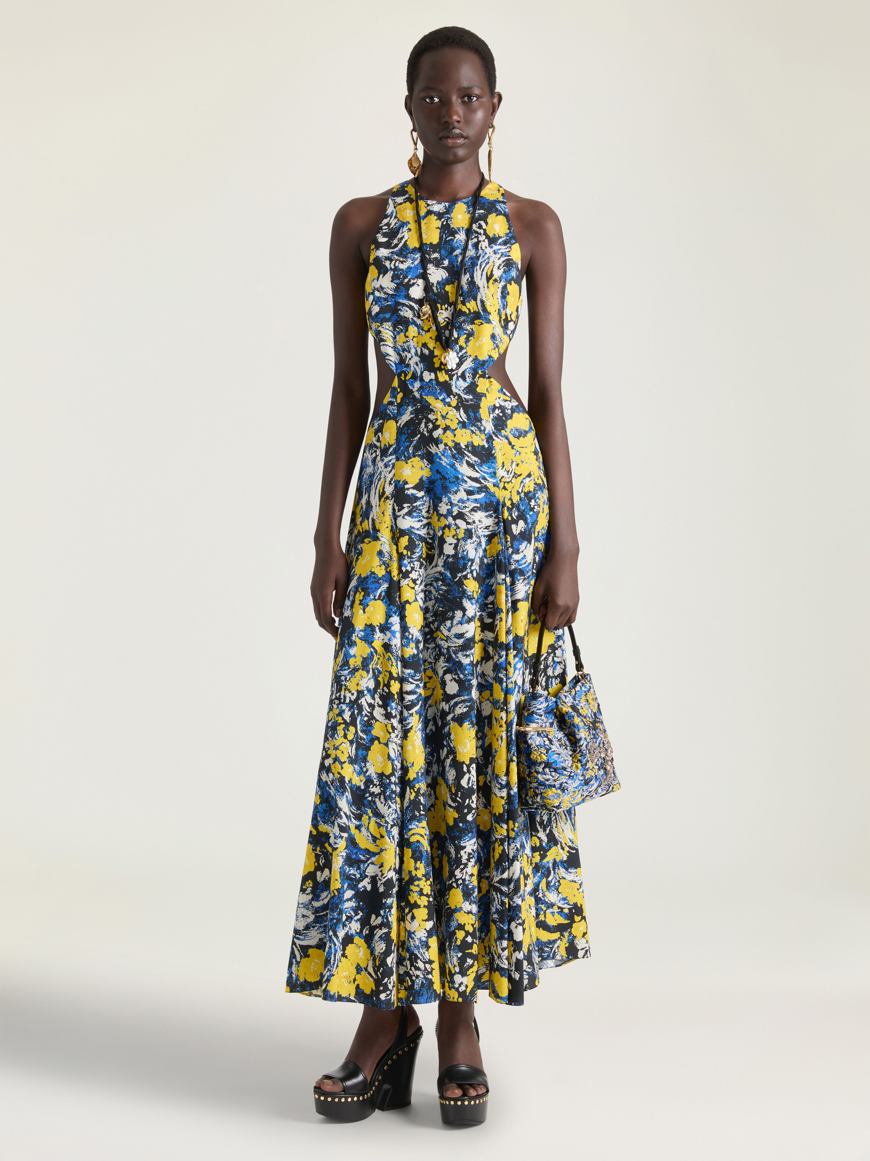 Givenchy - Women's Floral Print Slashed Dress - Size 40