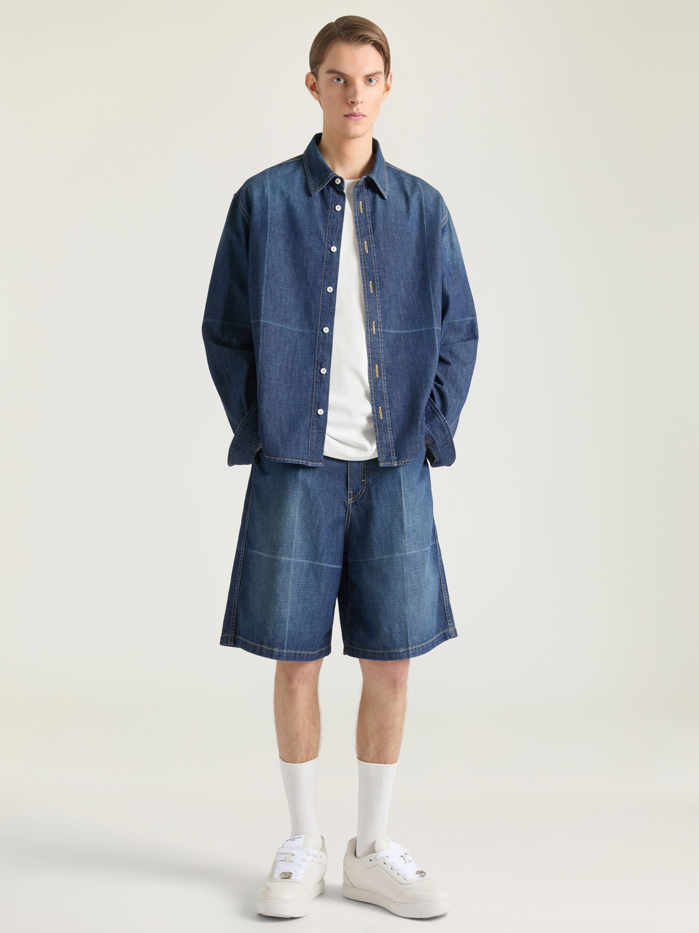 Givenchy Men's Denim Shirt Indigo Blue M