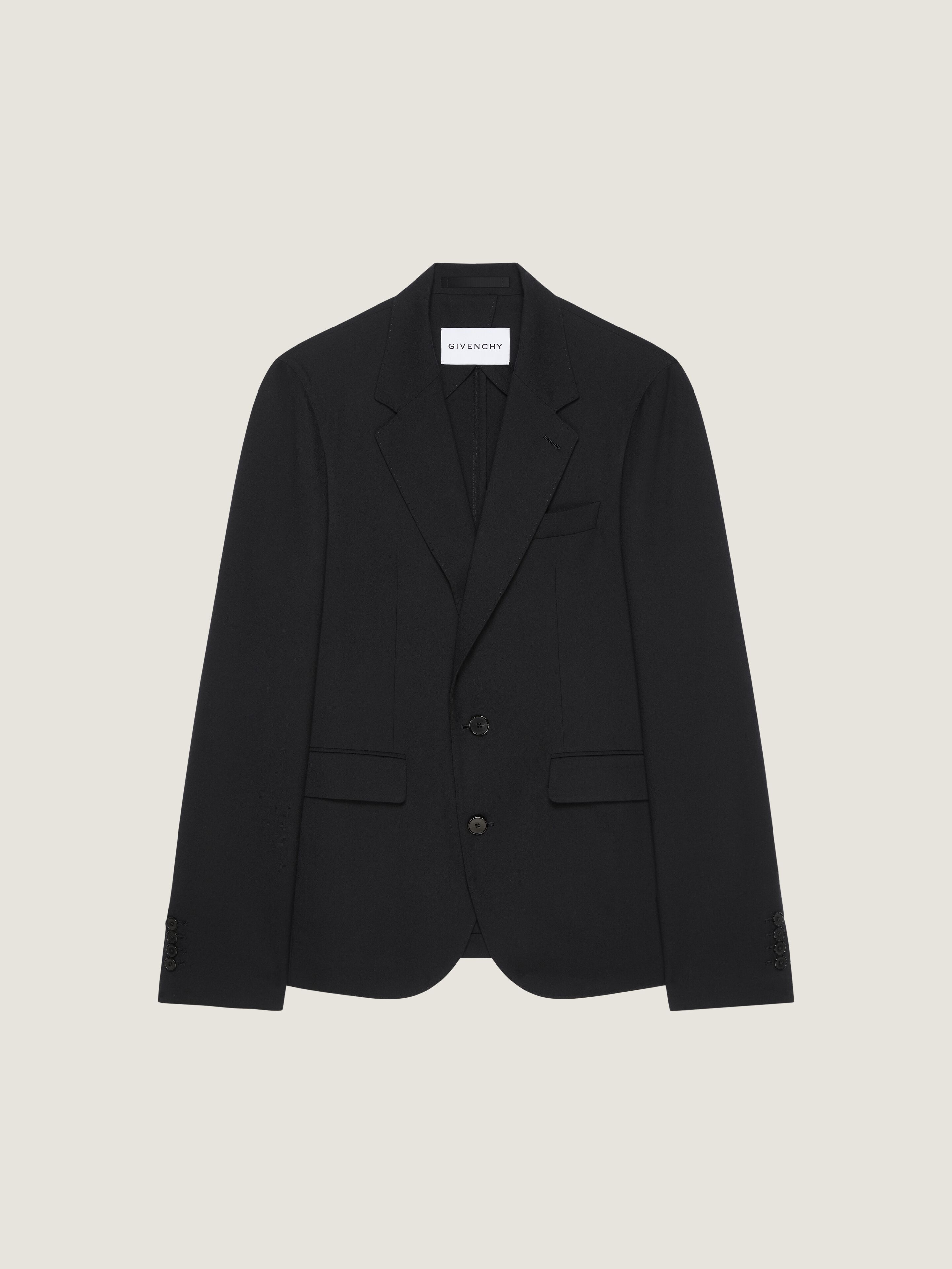 Givenchy Uomo Nero Giacca Unconstructed In Flanella