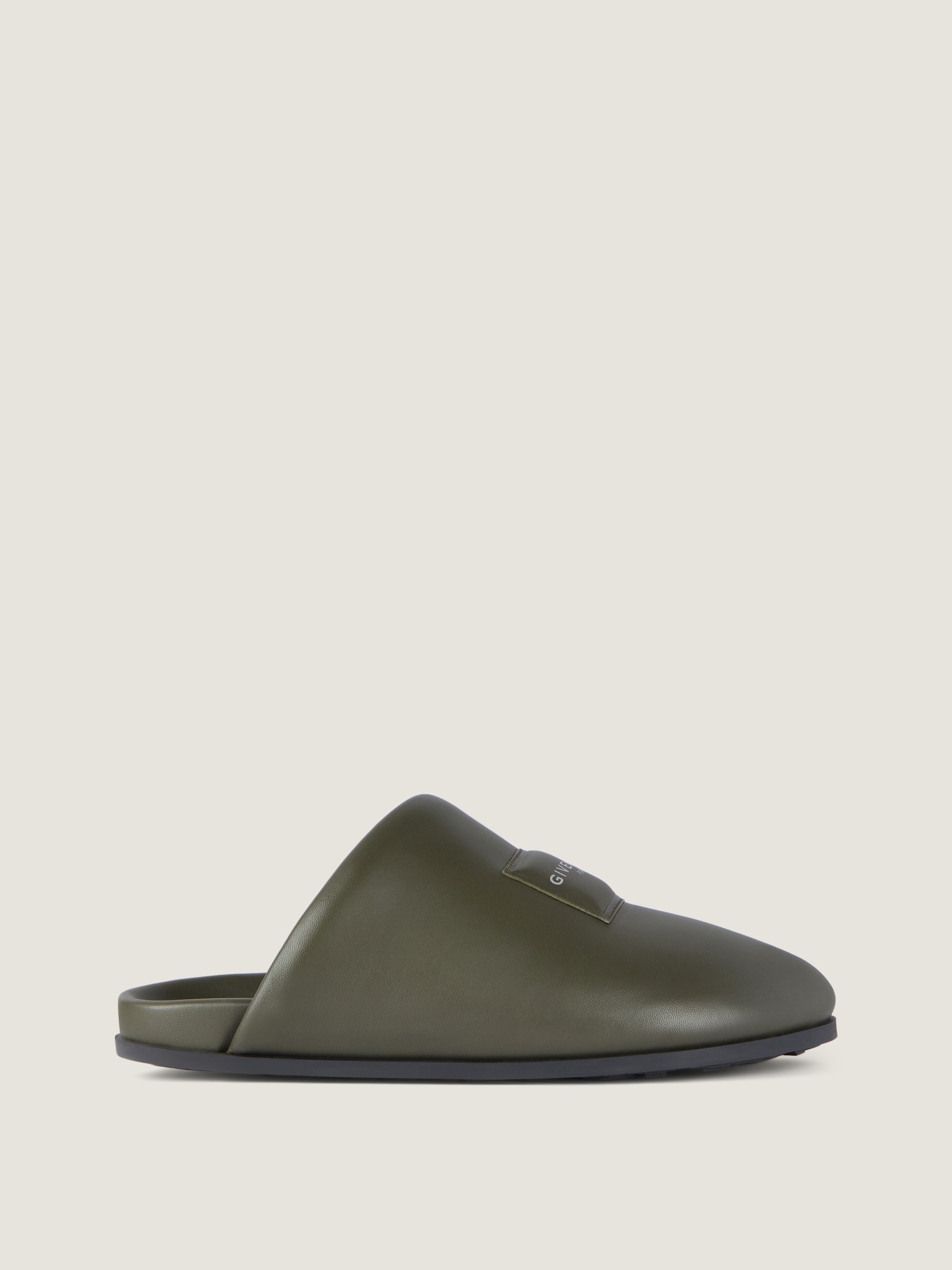 Givenchy Uomo Kaki Mule Puffy In Nappa