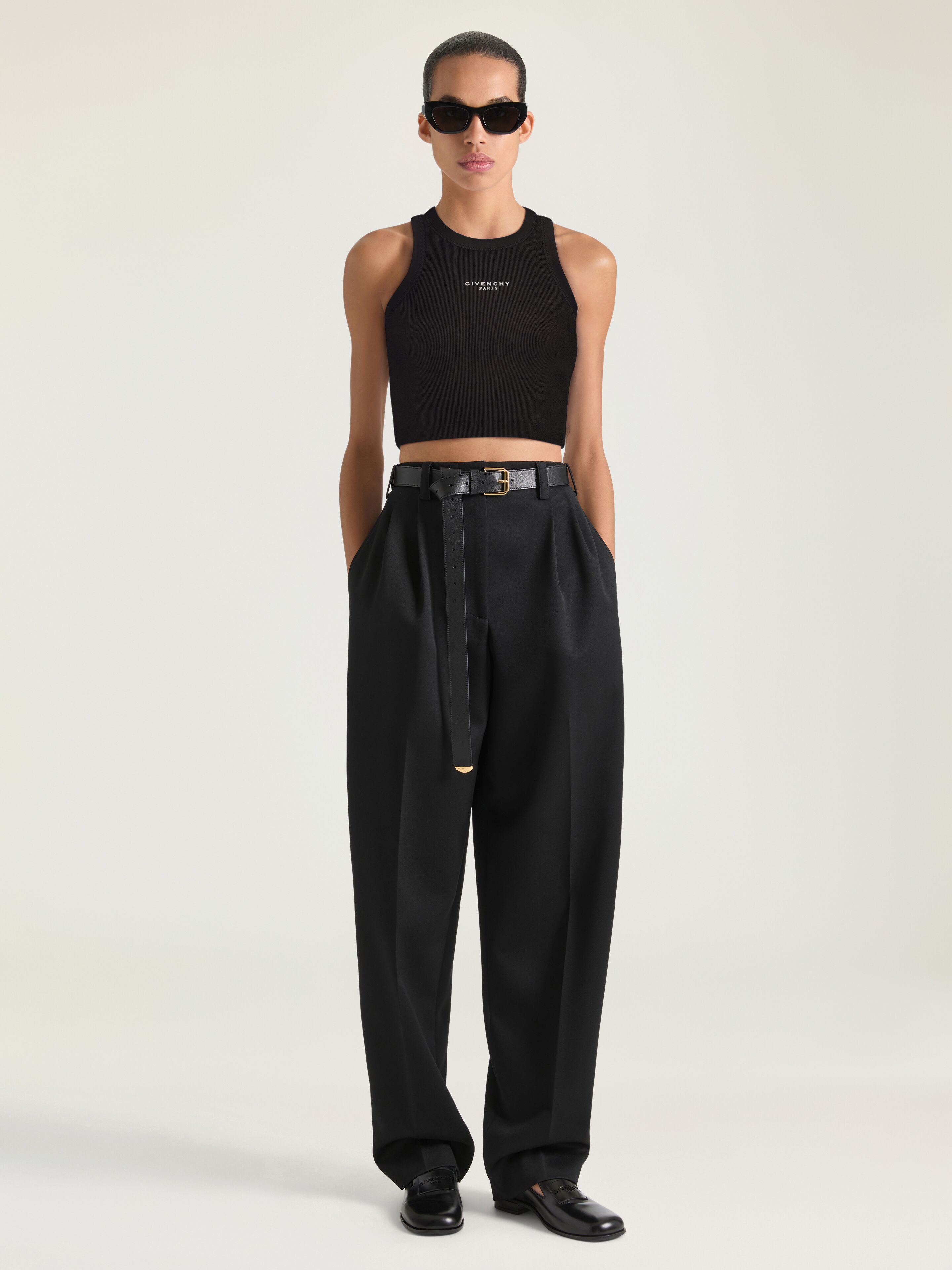 Givenchy Cotton Cropped Tank Top - White - XL