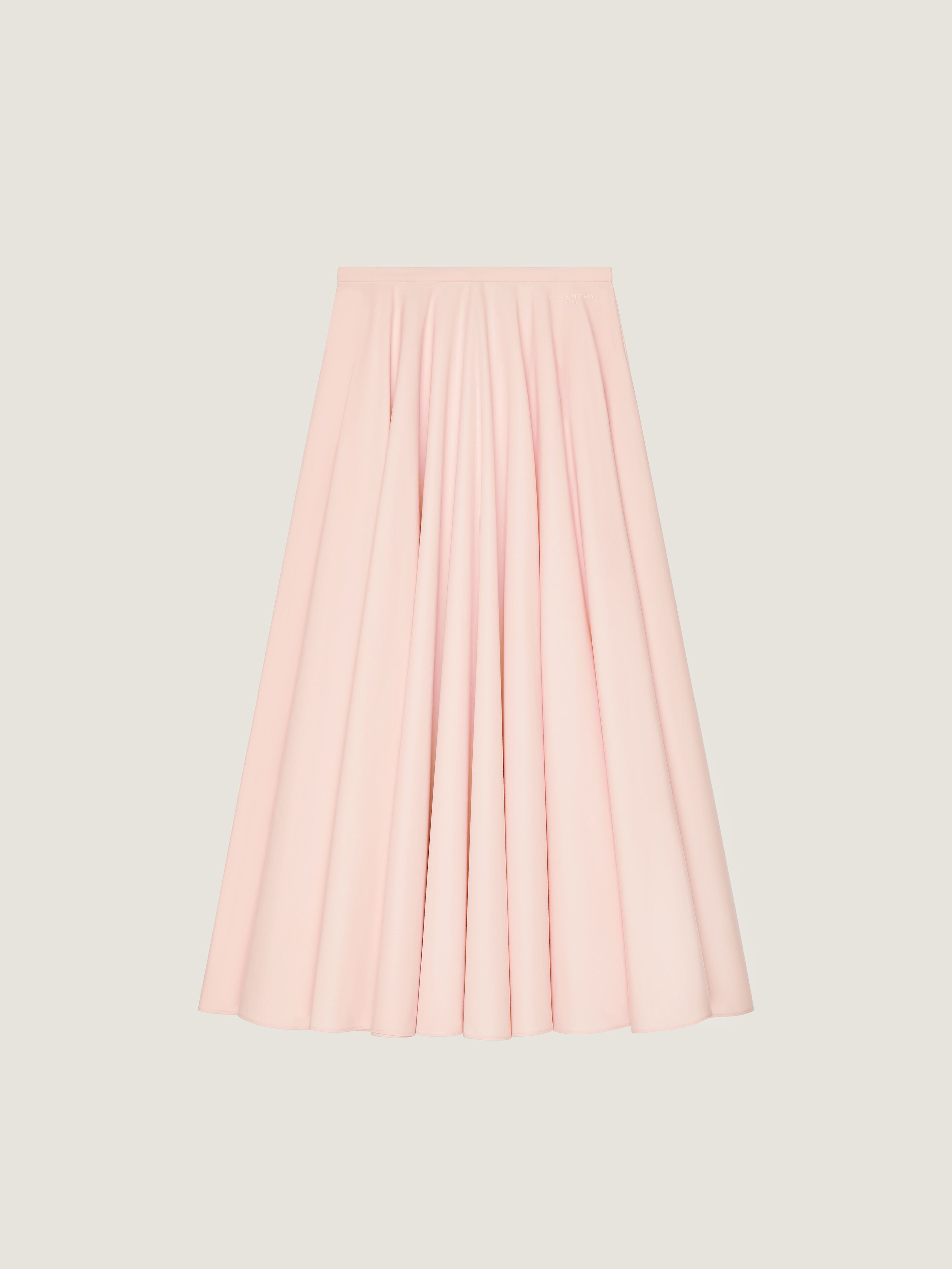 Givenchy Donna Rosa Gonna Lunga Circolare In Popeline