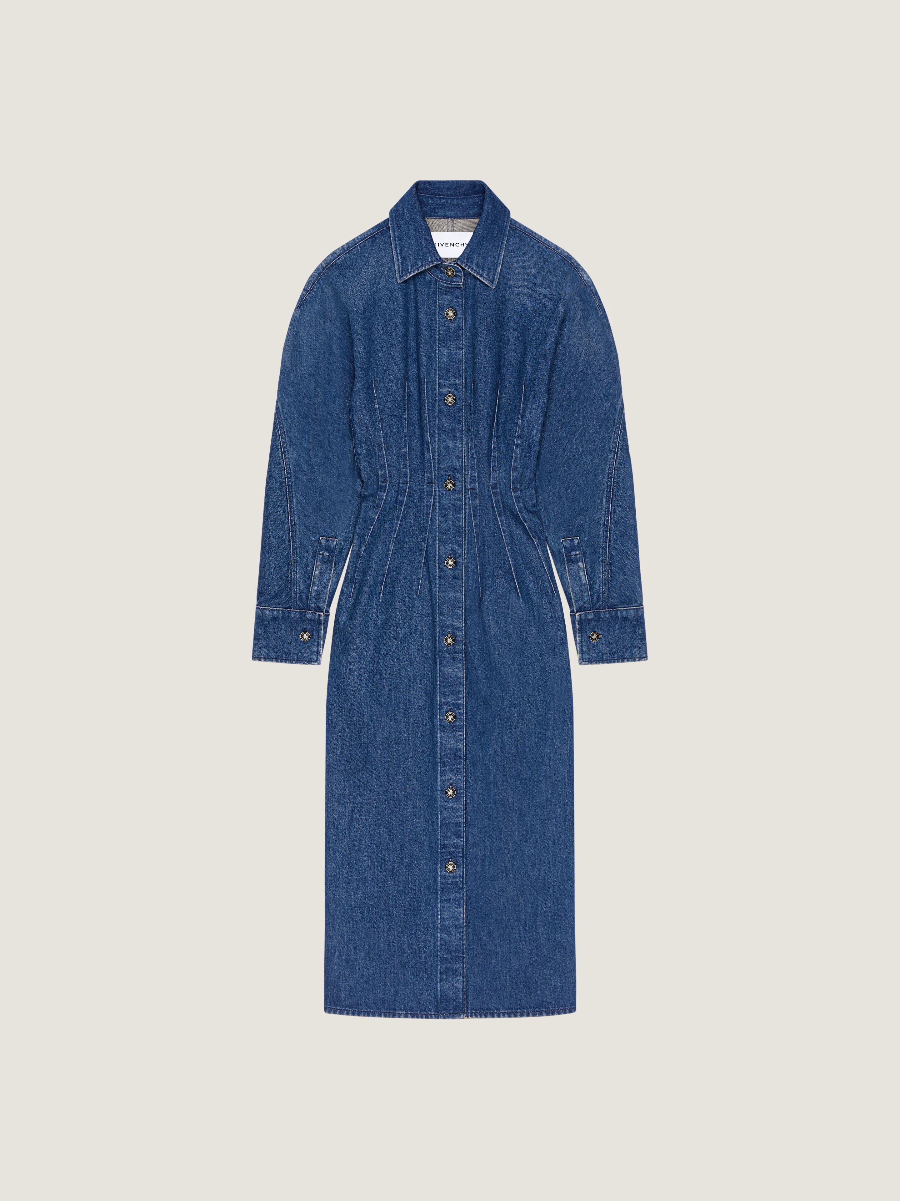 Givenchy Donna Nero Abito Cocoon In Denim Blu Medio