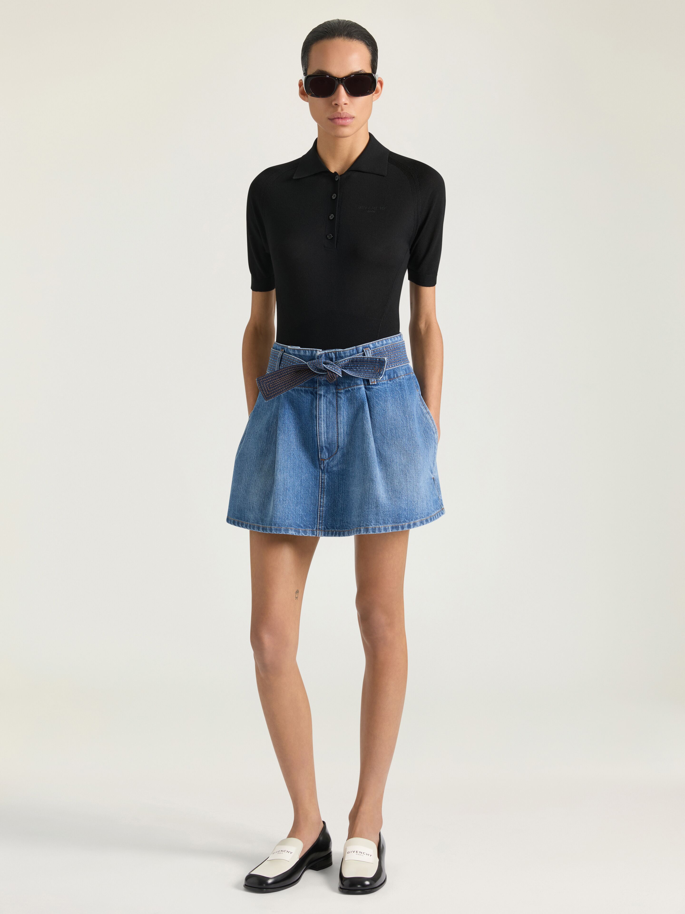 Givenchy Women's Loafers - Calf Leather - Black/White - Size 36