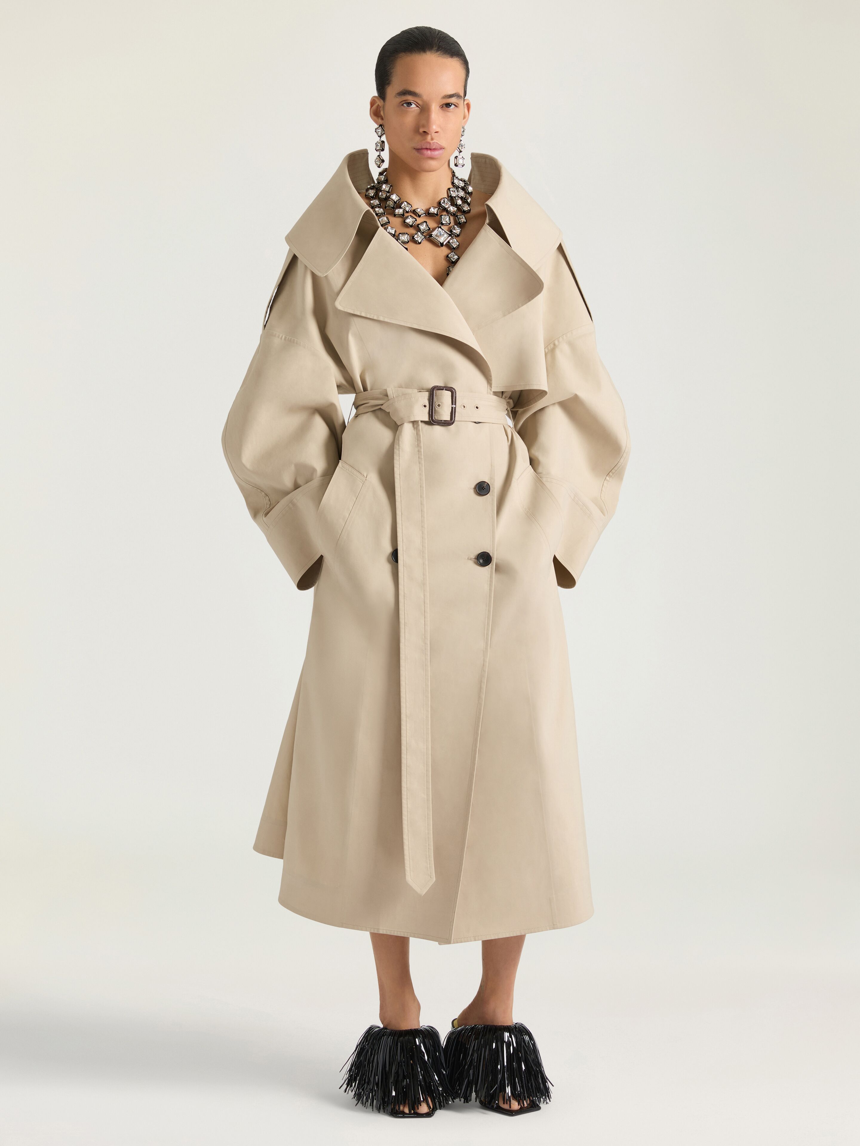Givenchy Women's Trench Coat - Cotton - Size 40