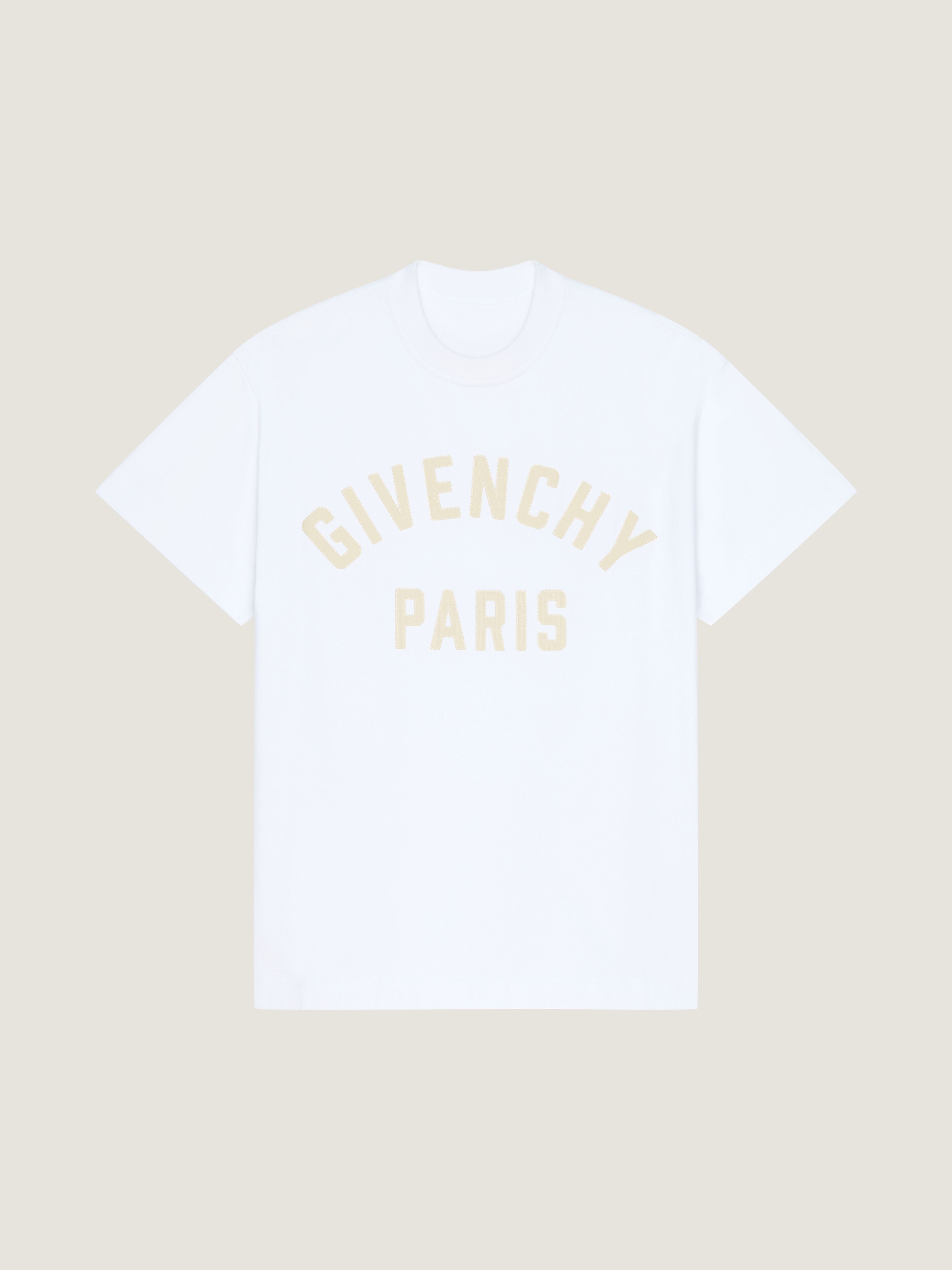 Givenchy Donna Grigio T-Shirt Vestibilità Ampia Paris In Cotone