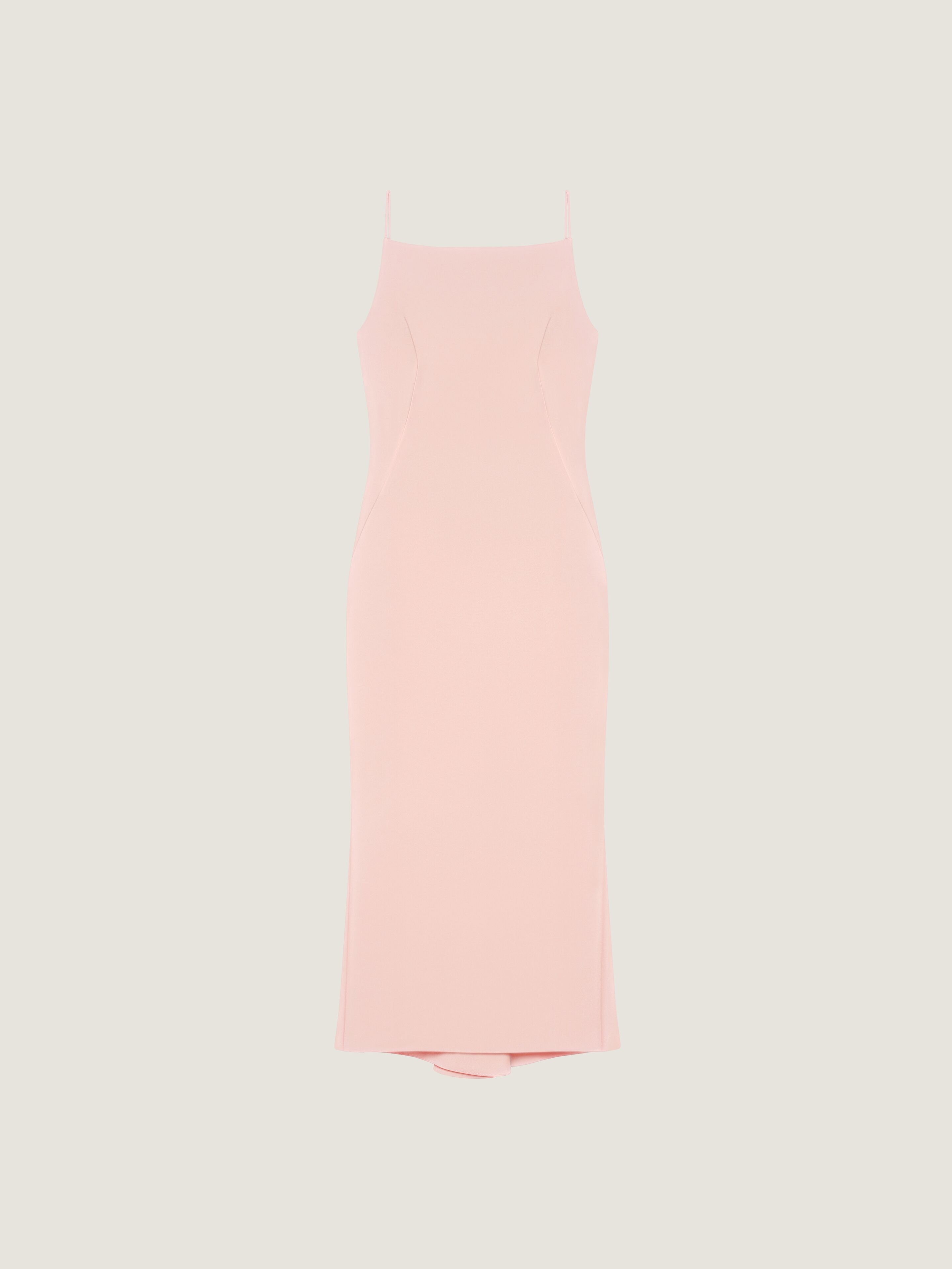 Givenchy Donna Rosa Abito Midi Con Spacco Crêpe Cady