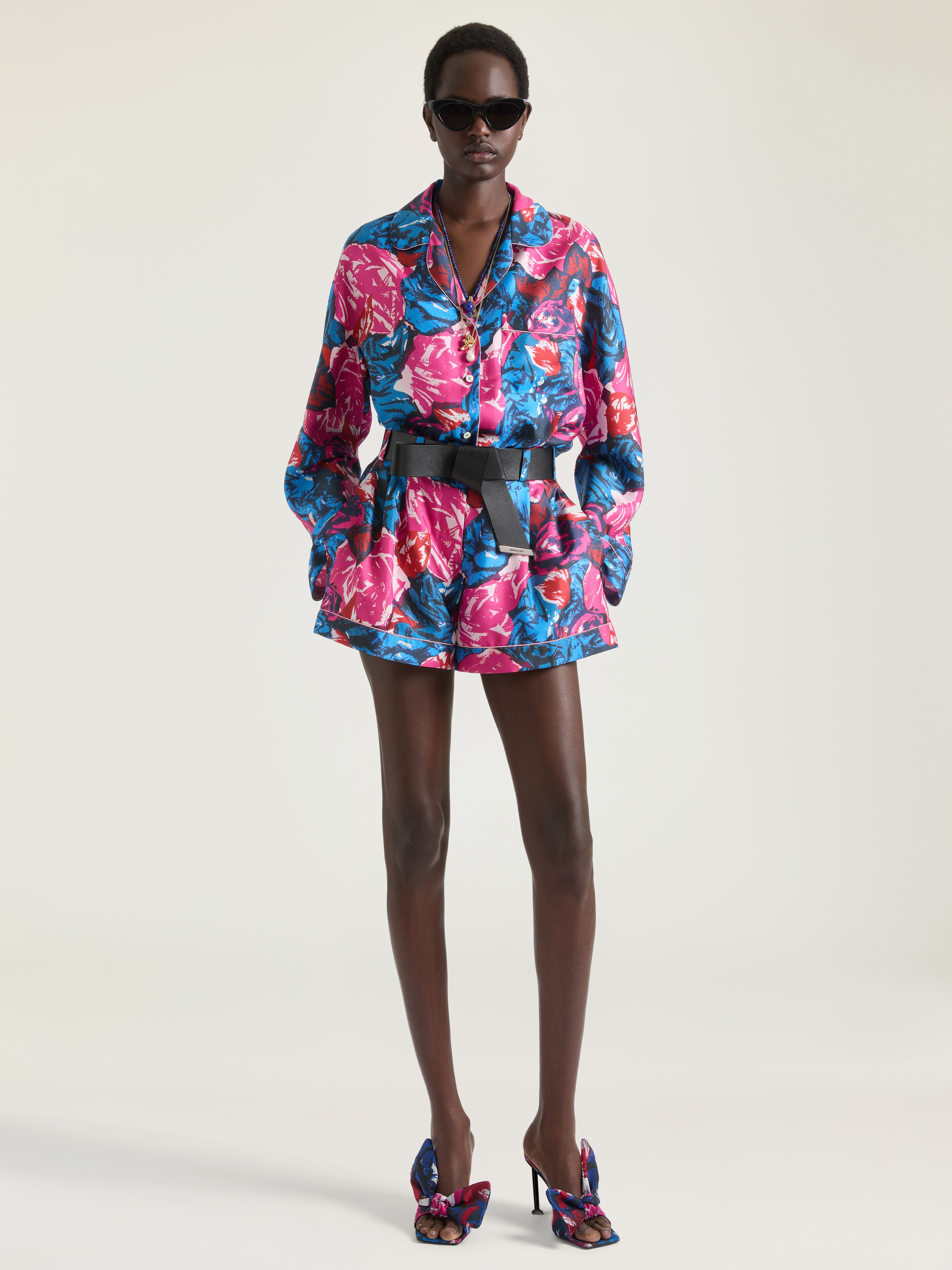 Givenchy - Women's Silk Pyjama Shirt - Floral Print - Size 38