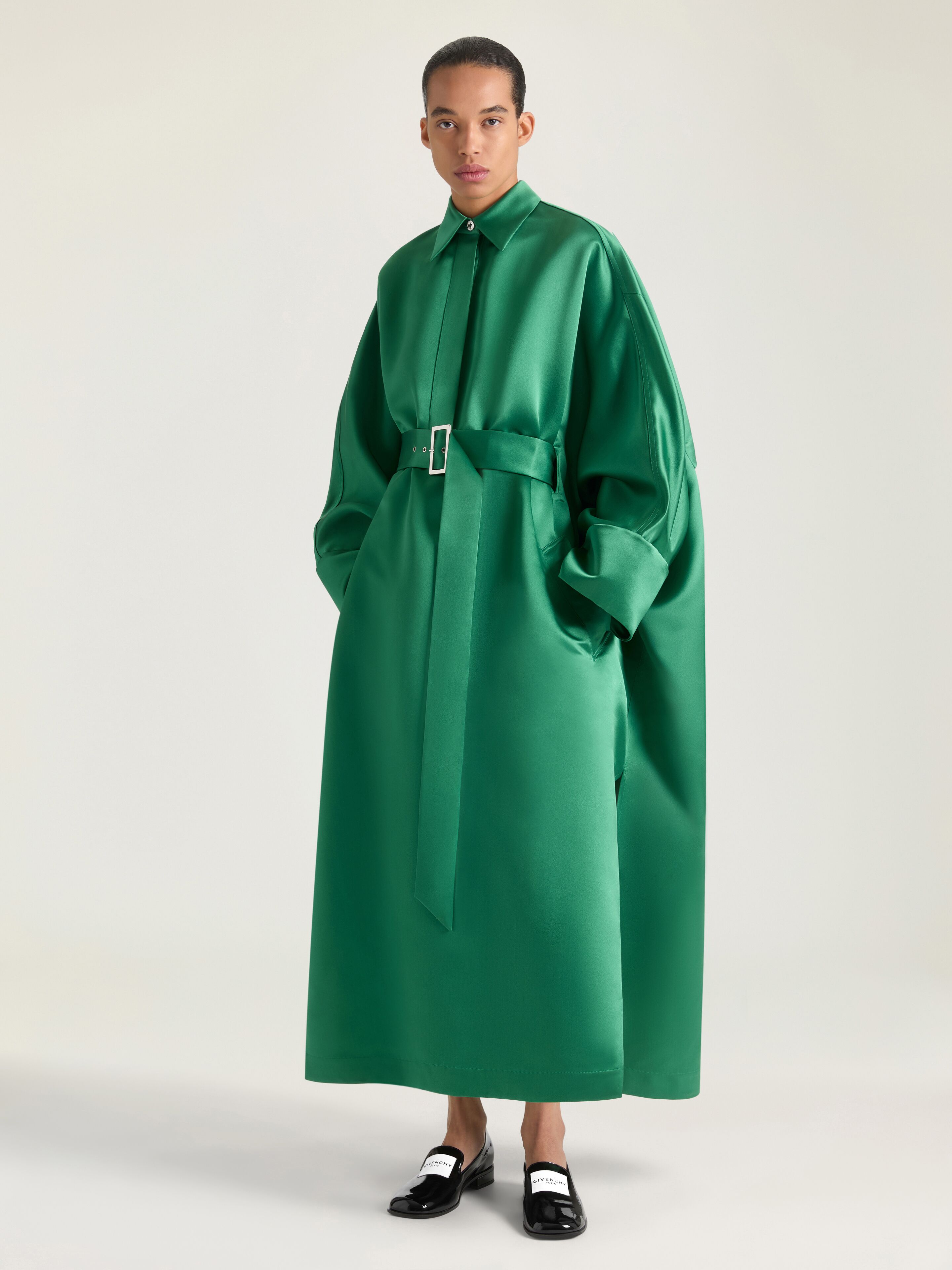 Givenchy Silk Cocoon Dress - Long Sleeve - Golden - Size 38