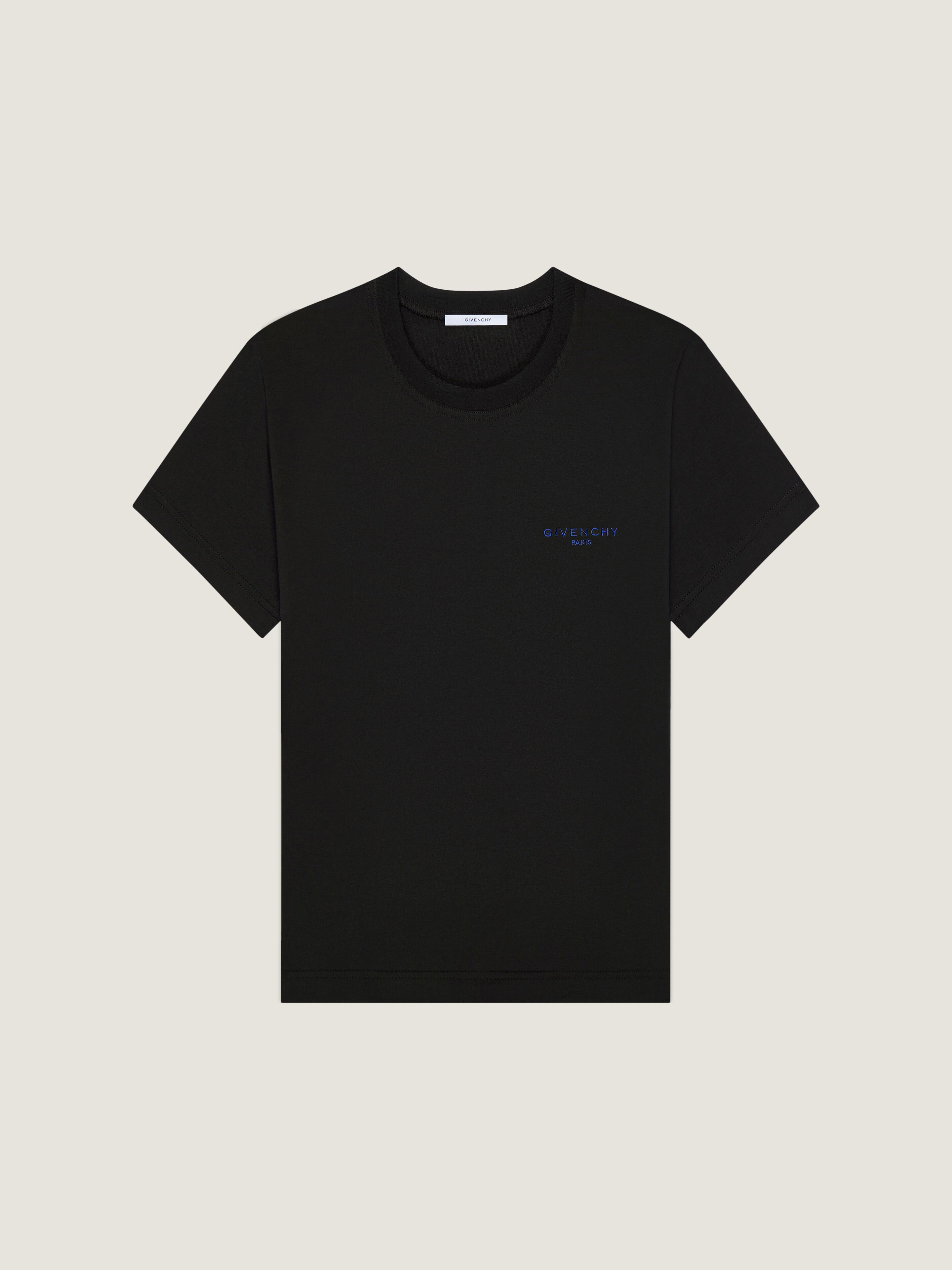 GIVENCH スリムフィット Tシャツ スリム GIVENCHY PARISエンブロイダリー コットン Tシャツ | Givenchy