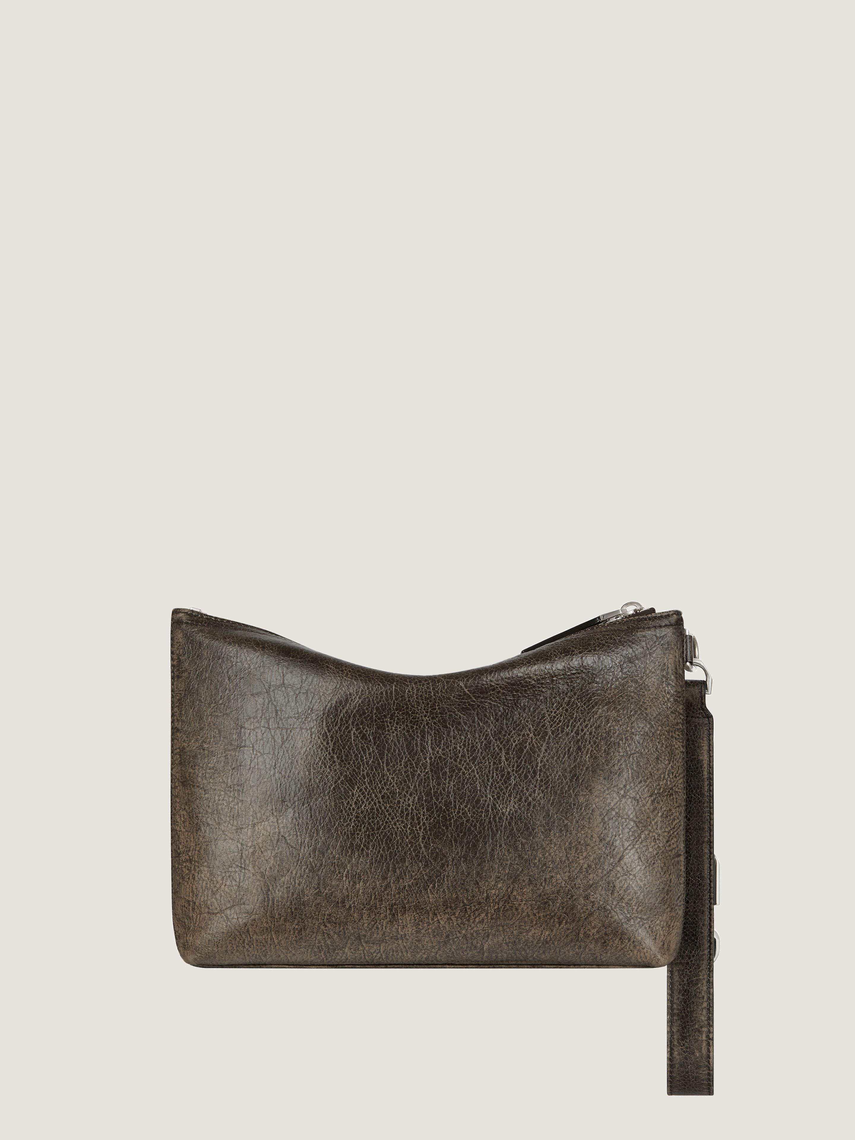 Voyou pouch in aged leather in - beige/brown | Givenchy NL