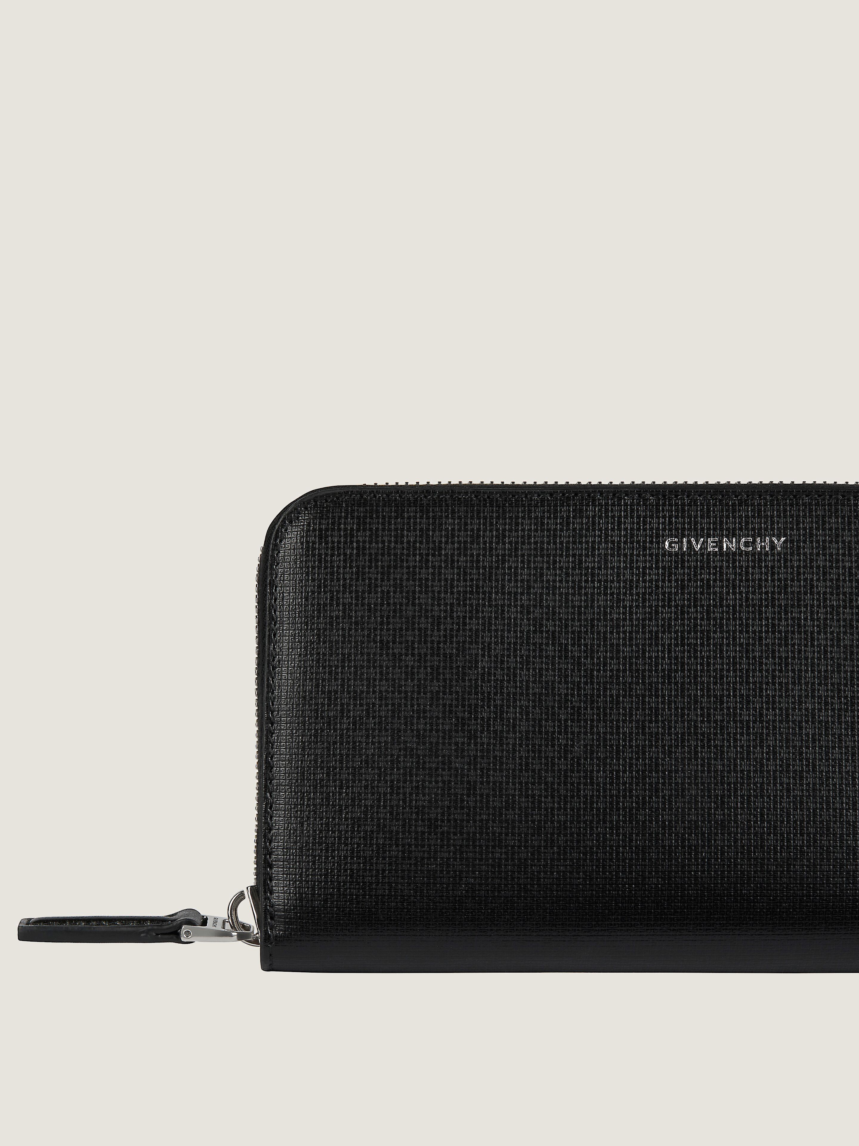 Zipped wallet in 4G Classic leather in - black | Givenchy US