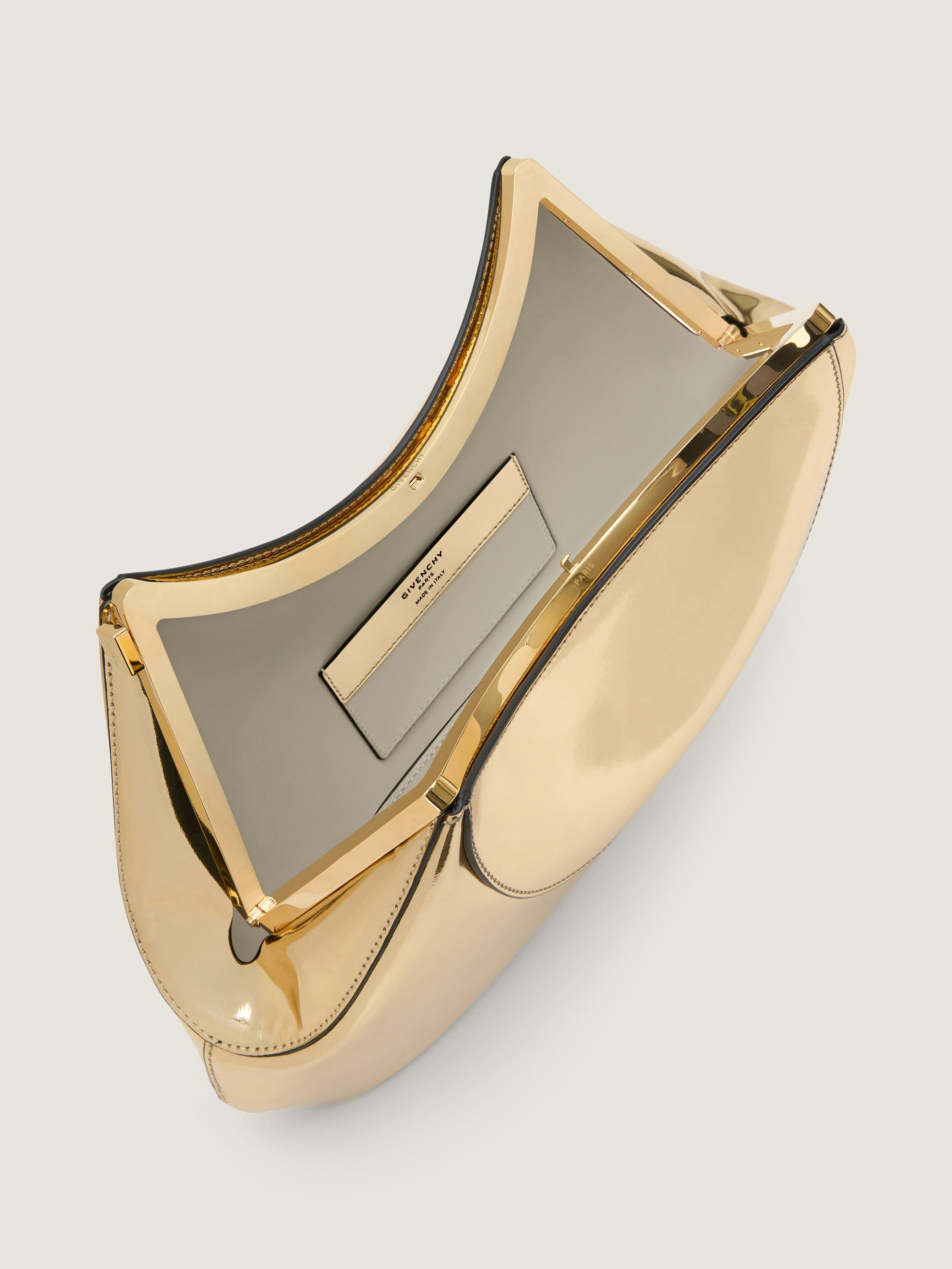 Facet clutch in mirror effect leather in - golden | Givenchy US