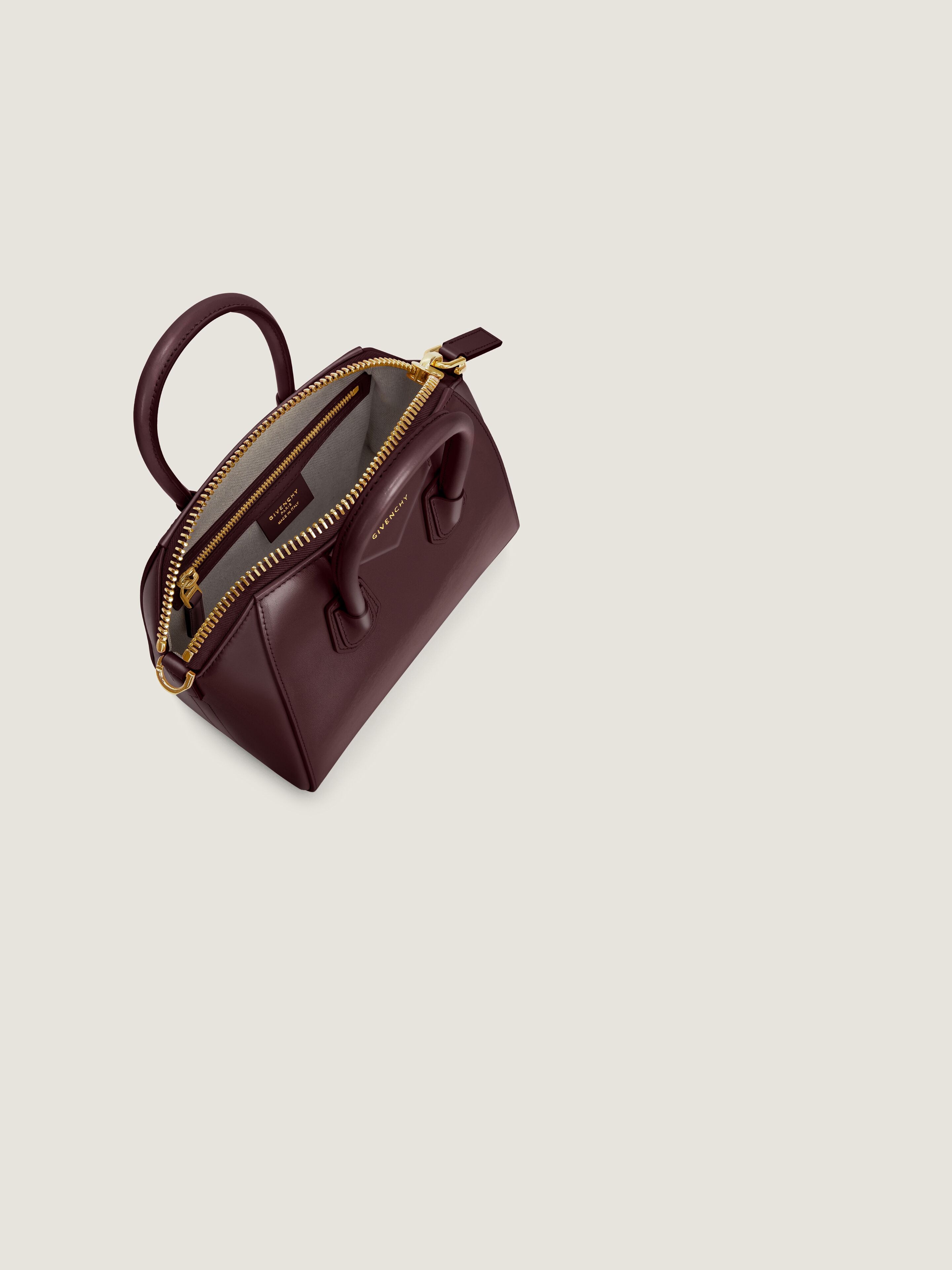 Mini Antigona bag in Box leather in - burgundy - BB5148B13A-604