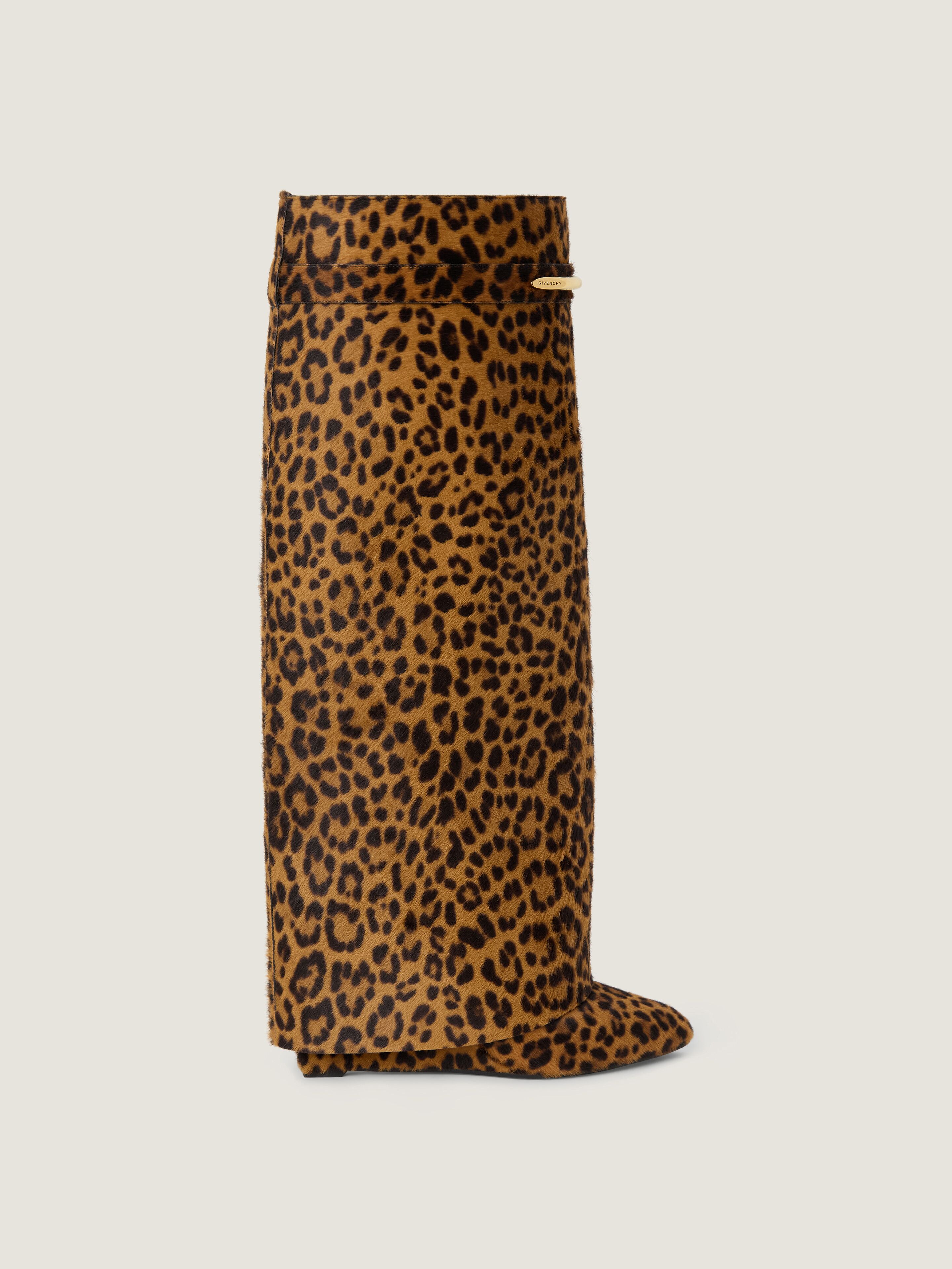 Shark Pinch boots in leopard pony-effect leather in - black/beige